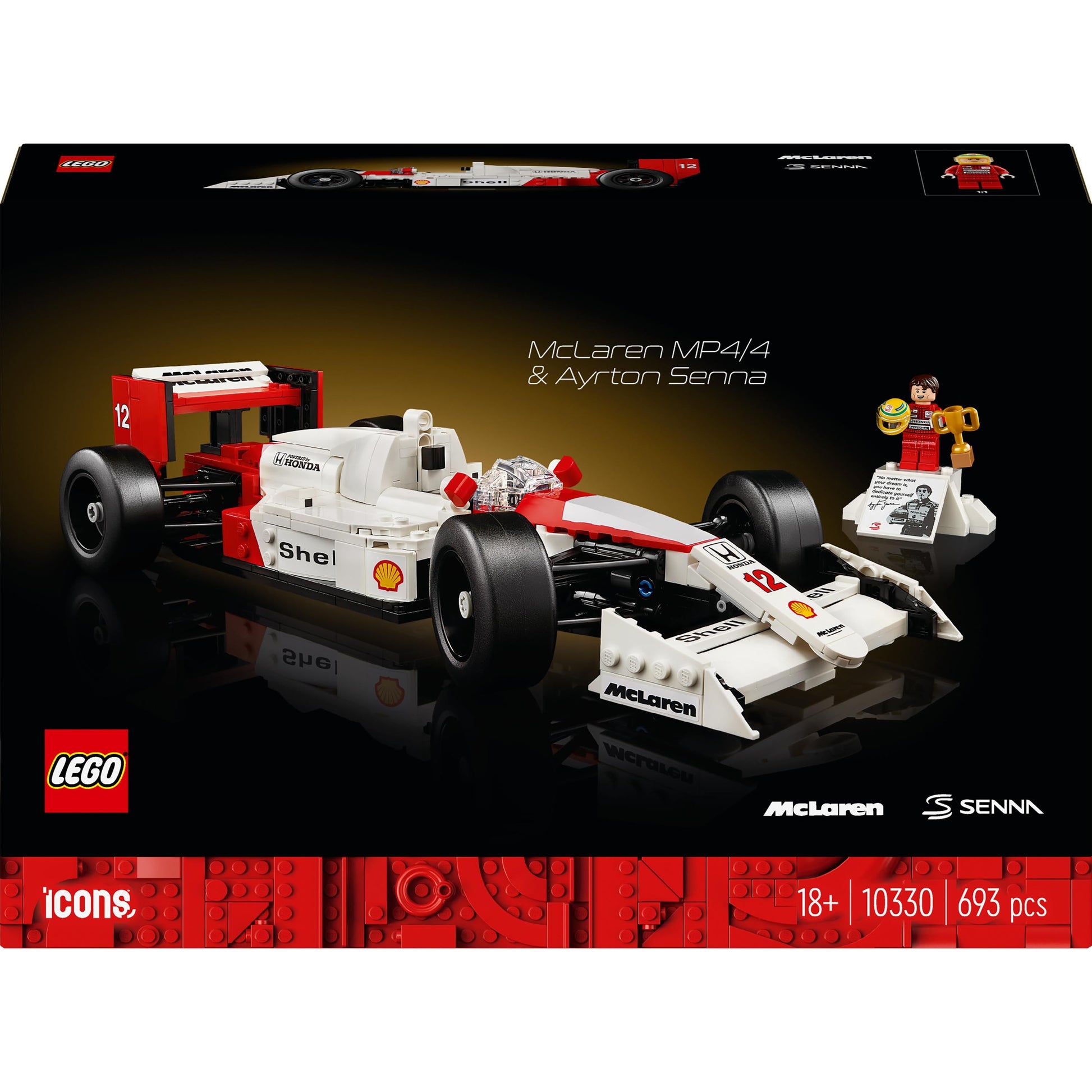 LEGO® Icons McLaren MP4/4 & Ayrton Senna Set 10330