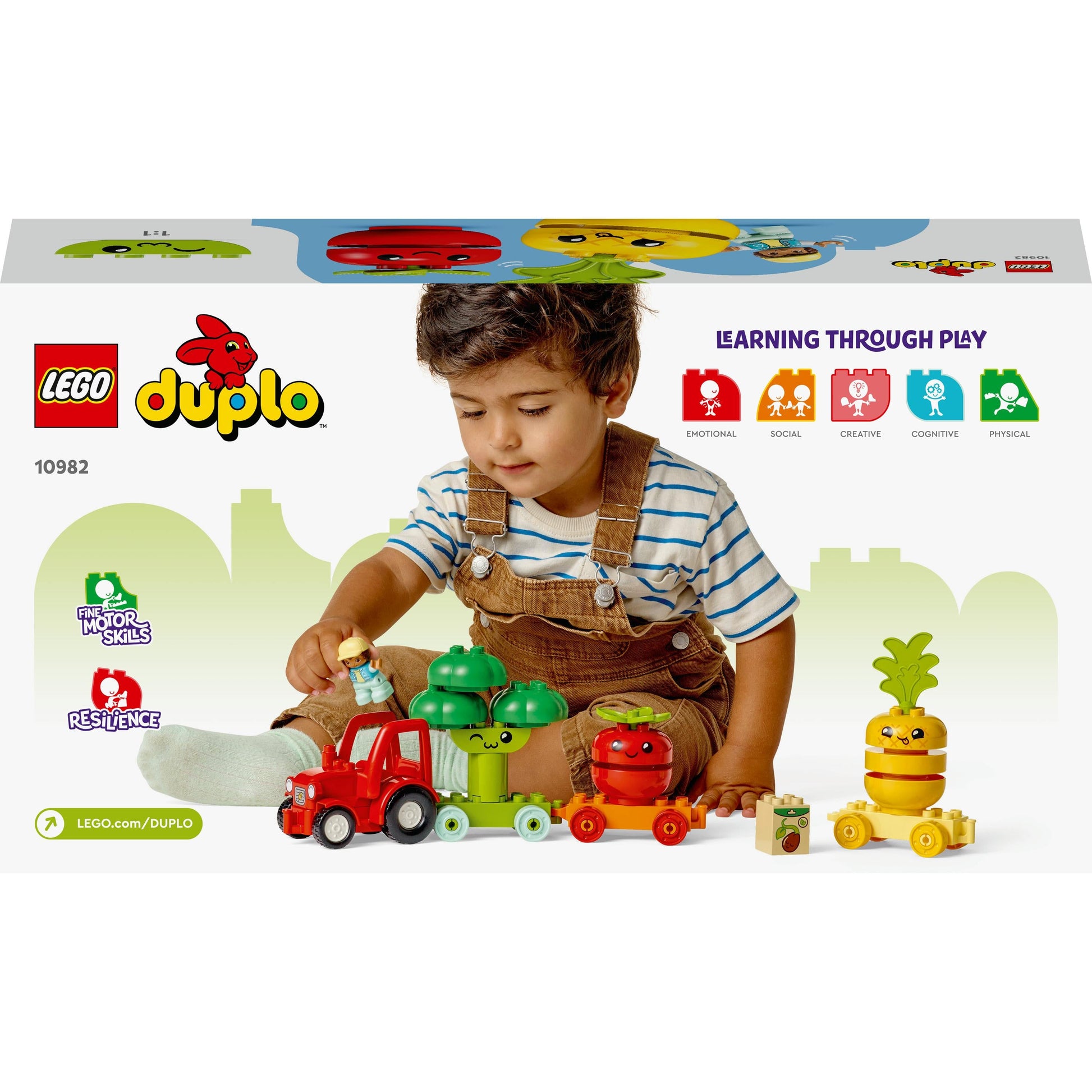 LEGO® DUPLO® My First Fruit and Vegetable Tractor 10982 Building Toy Set (19 Pieces)