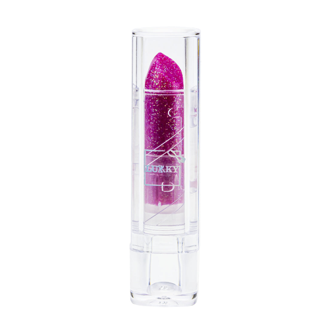 Lukky Lipstick with Glitter Strawberry Flavor (Magenta)