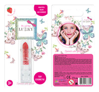 Lukky Lipstick with Glitter Strawberry Flavor (Red)