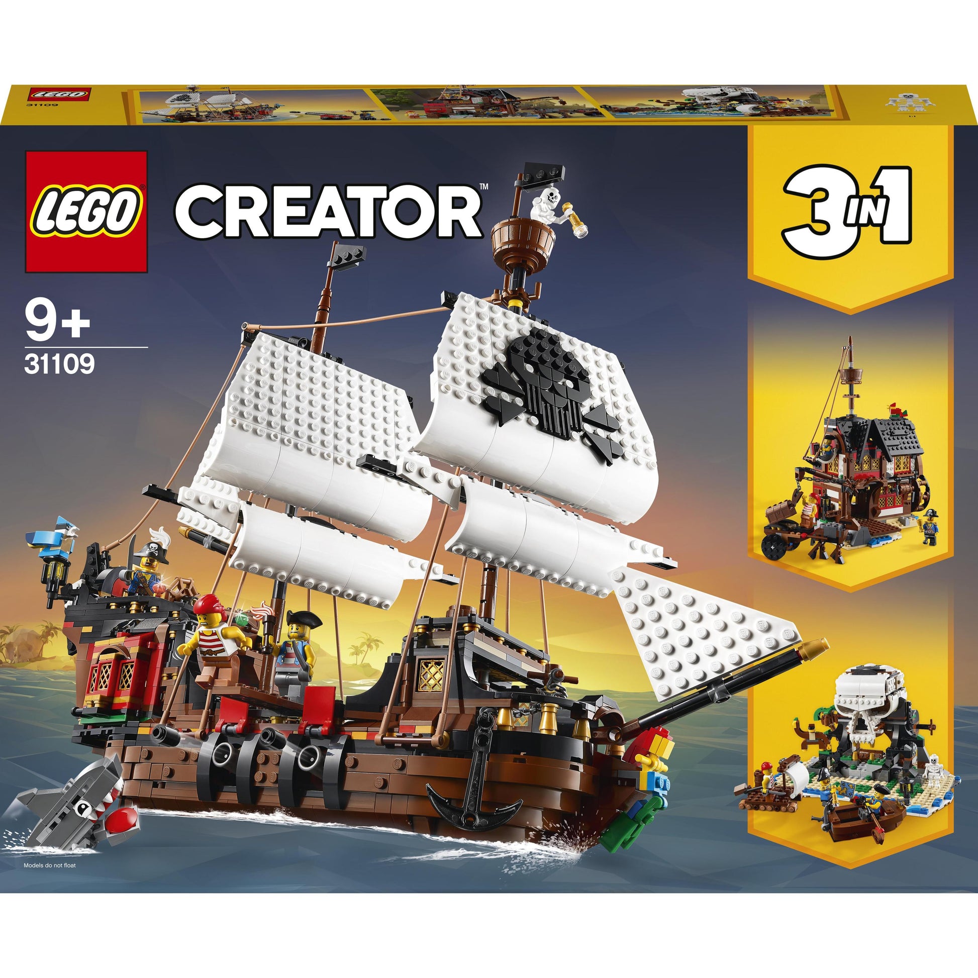 LEGO® Creator 3in1 Pirate Ship 31109 Building Kit (1,260 Pieces)