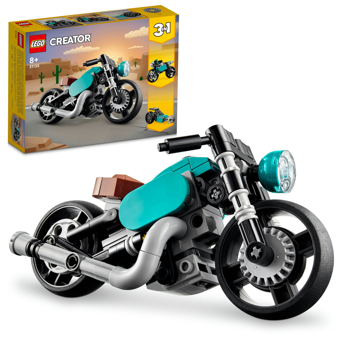 LEGO® Creator Vintage Motorcycle 31135 Building Toy Set (128 Pieces)