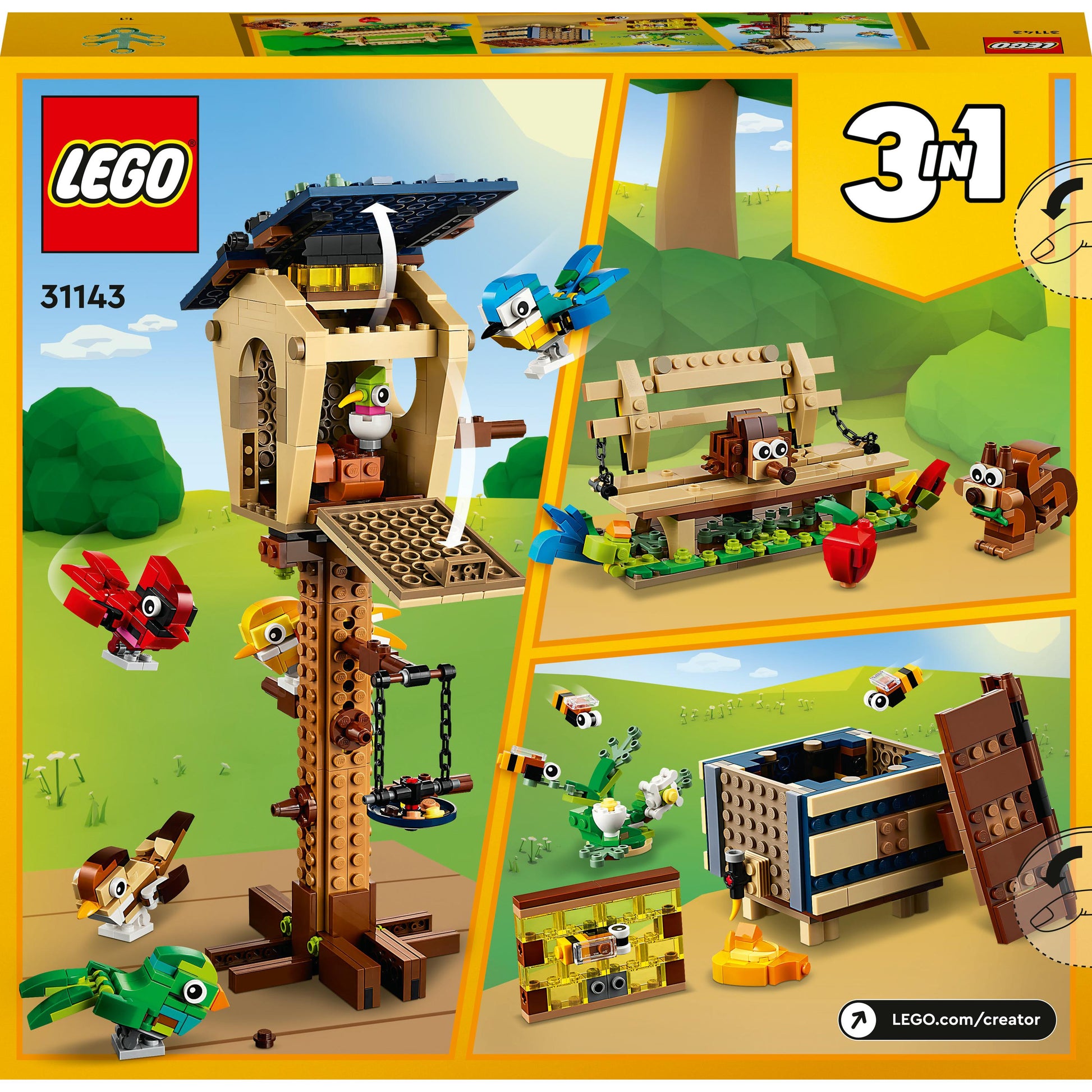 LEGO® Creator 3in1 Birdhouse 31143 Building Toy Set (476 Pieces)