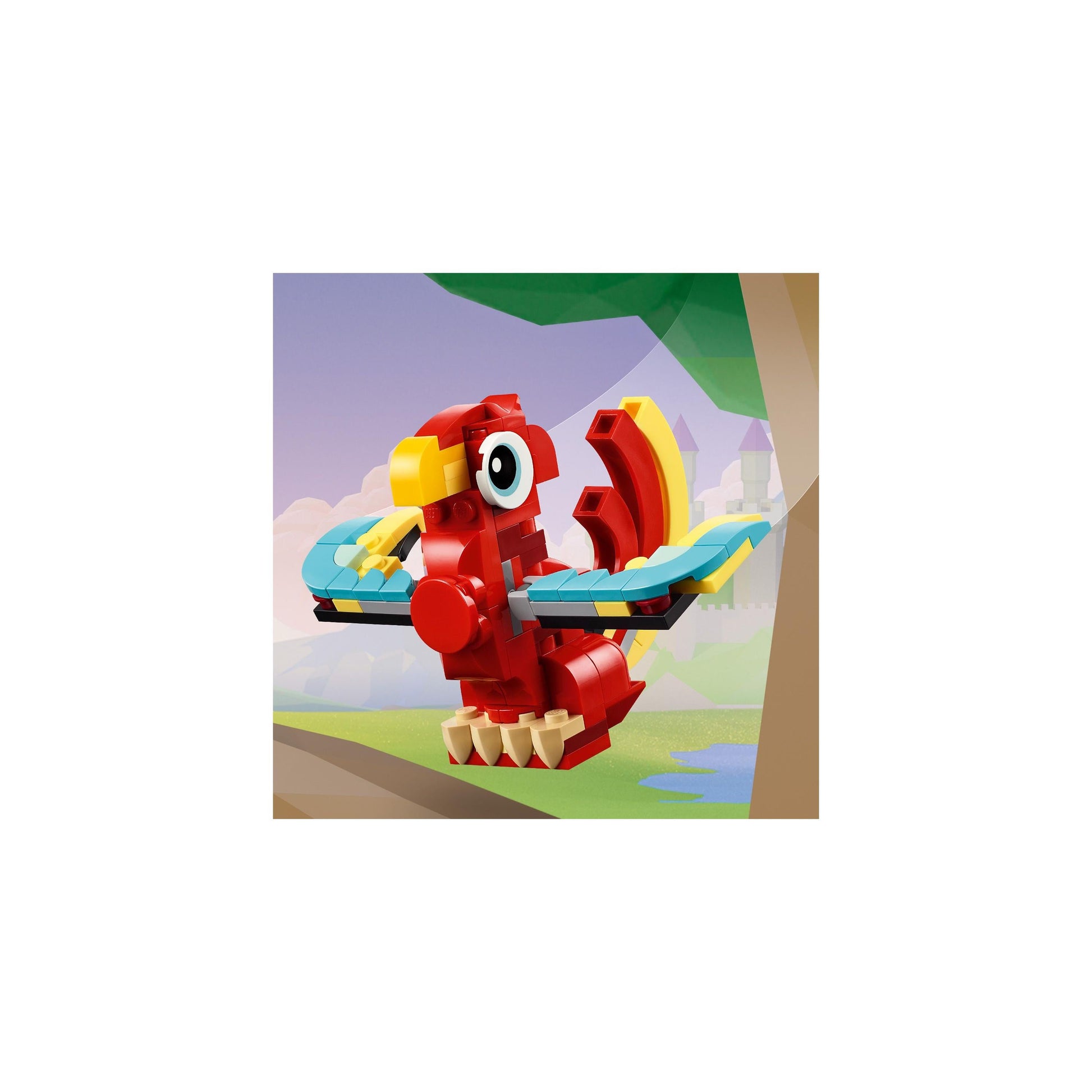 مجموعة ألعاب الحيوانات 3 في 1 من ليجو® كرييتور التنين الأحمر 31145