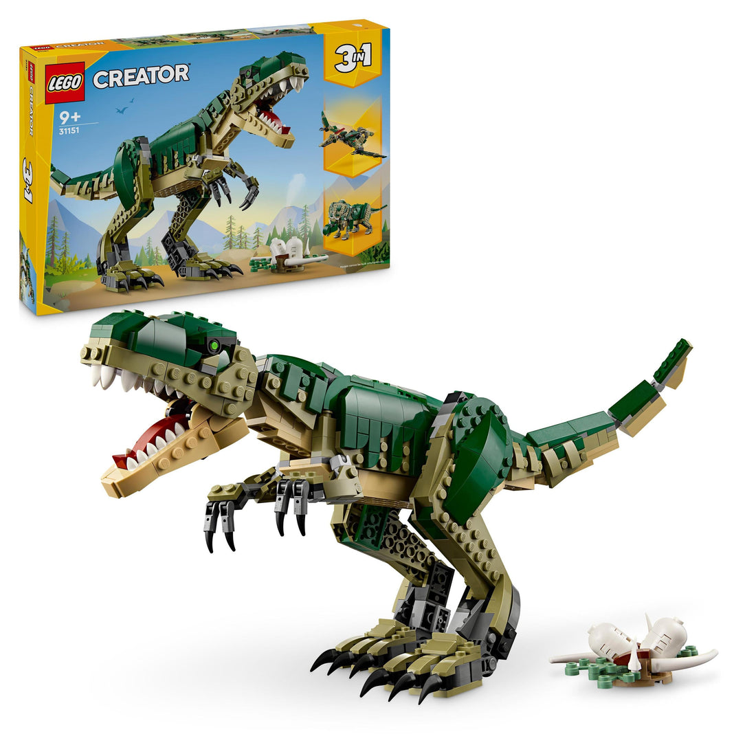 LEGO® Creator 3in1 T. rex, Dinosaur Toy for Kids 31151