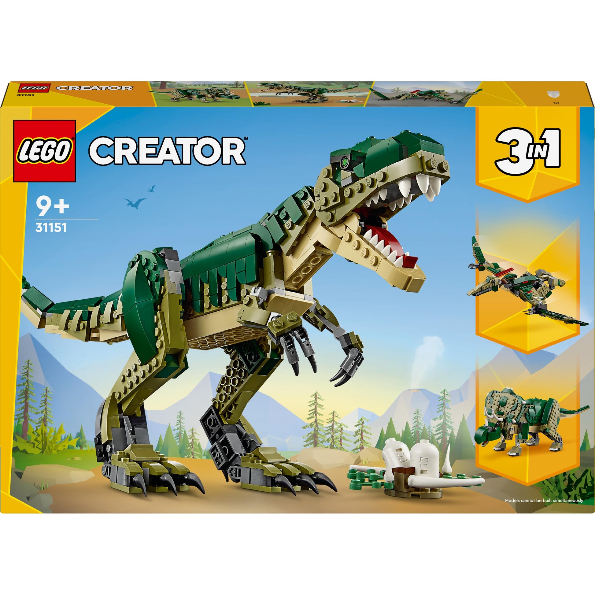 LEGO® Creator 3in1 T. rex, Dinosaur Toy for Kids 31151