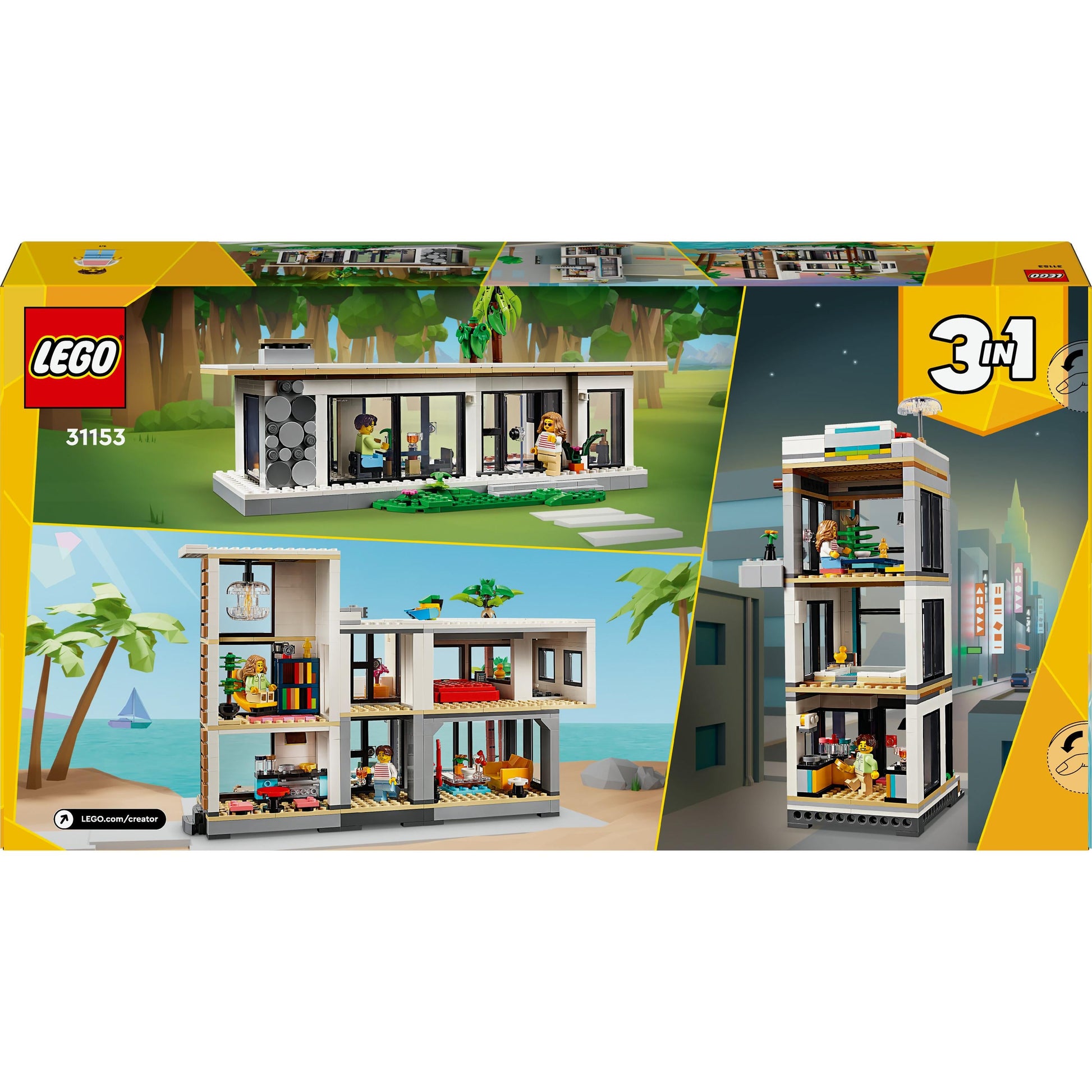 LEGO® Creator 3in1 Modern House Toy Playset for Kids 31153