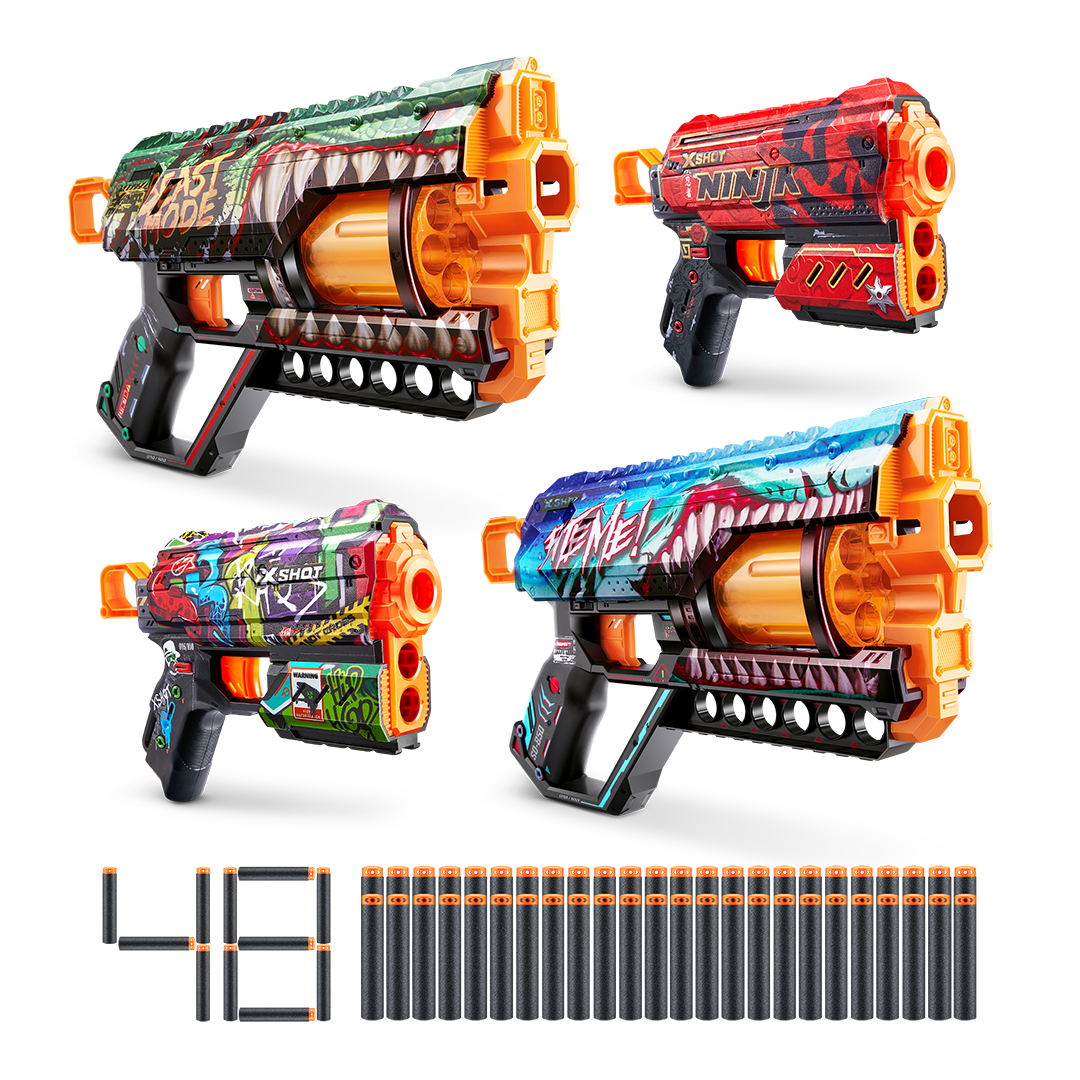 X-Shot Skins Combo Pack [2pk Griefer/2pk Flux]