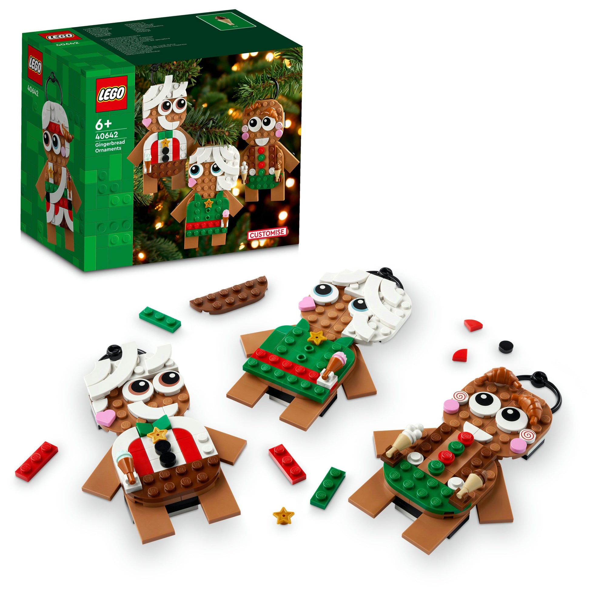 LEGO® Gingerbread Ornaments 40642 Building Toy Set for Ages 6+ (190 Pieces)