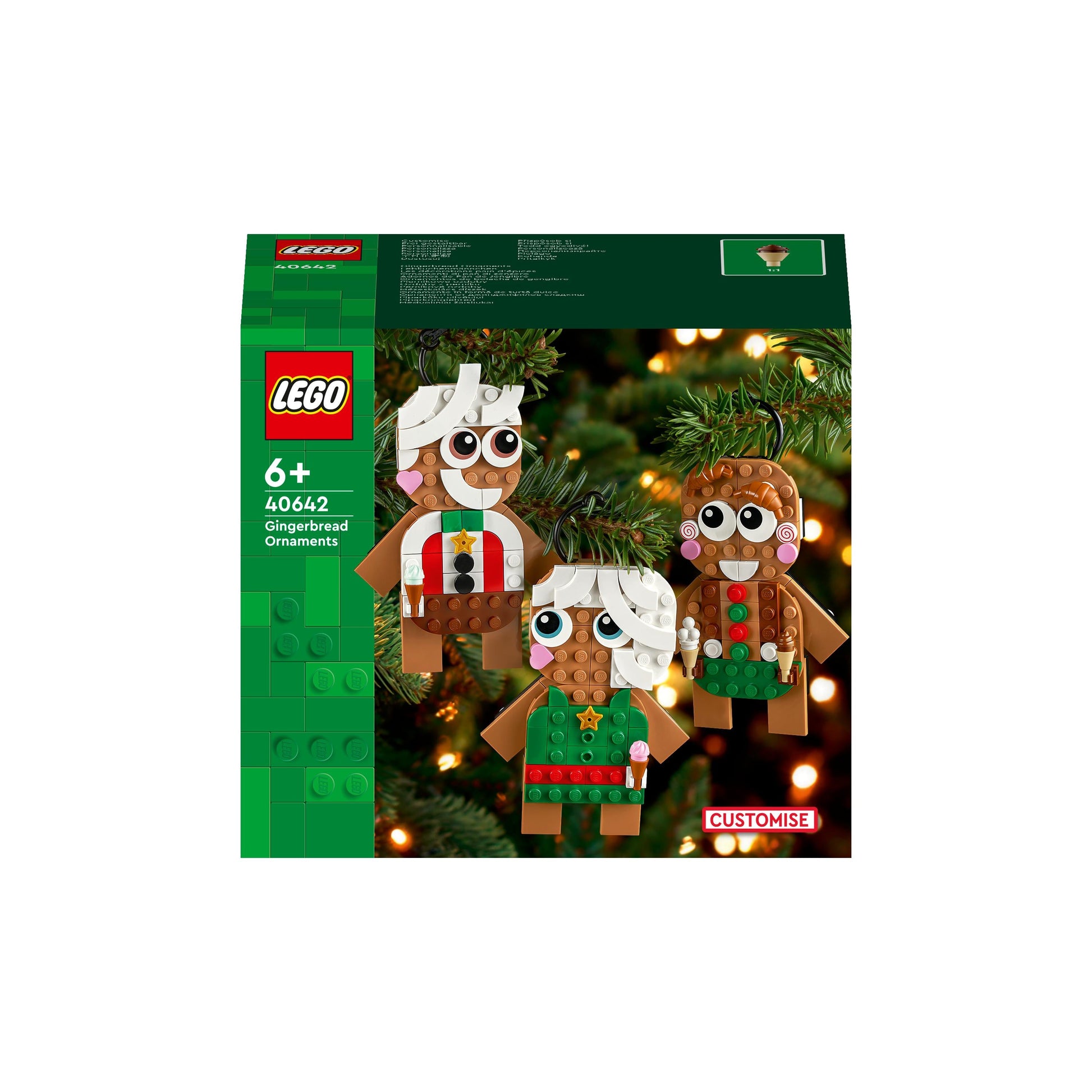 LEGO® Gingerbread Ornaments 40642 Building Toy Set for Ages 6+ (190 Pieces)