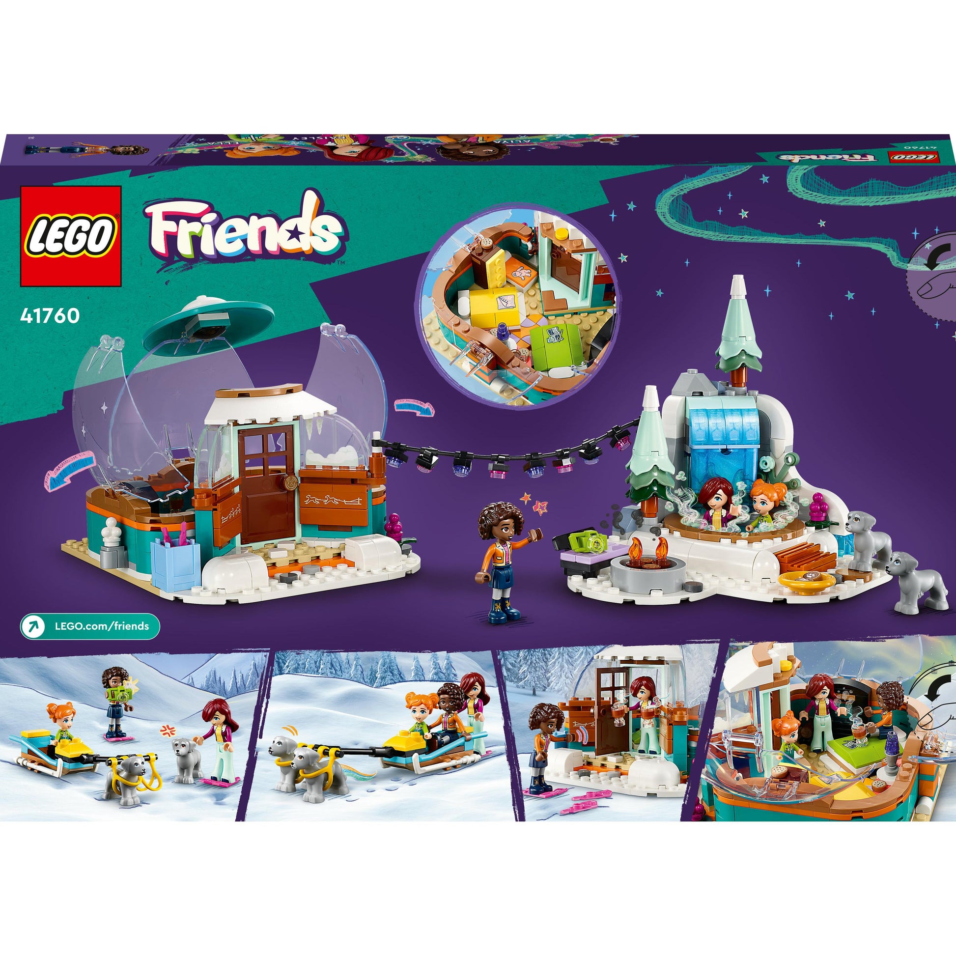 LEGO® Friends Igloo Holiday Adventure 41760 Building Toy Set (491 Pieces)