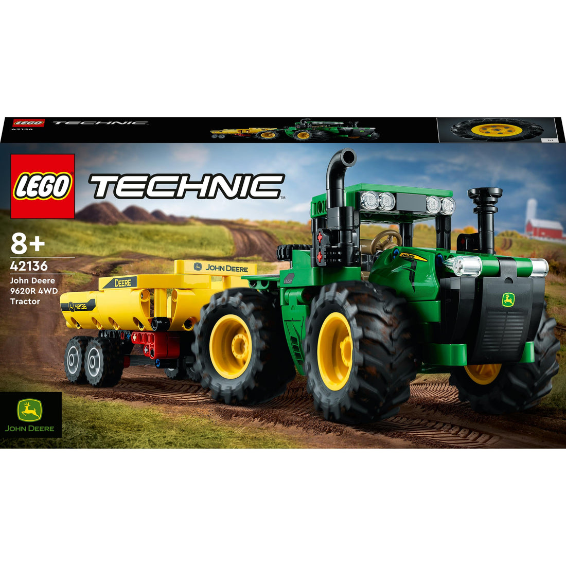 LEGO® Technic John Deere 9620R 4WD Tractor 42136 Model Building Kit (390 Pieces)