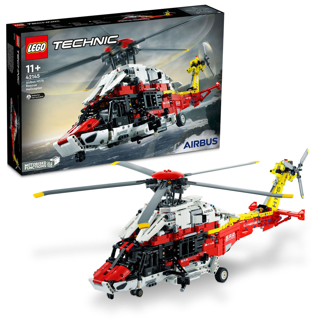 LEGO® Technic Airbus H175 Rescue Helicopter 42145 Model Building Kit (2,001 Pieces)