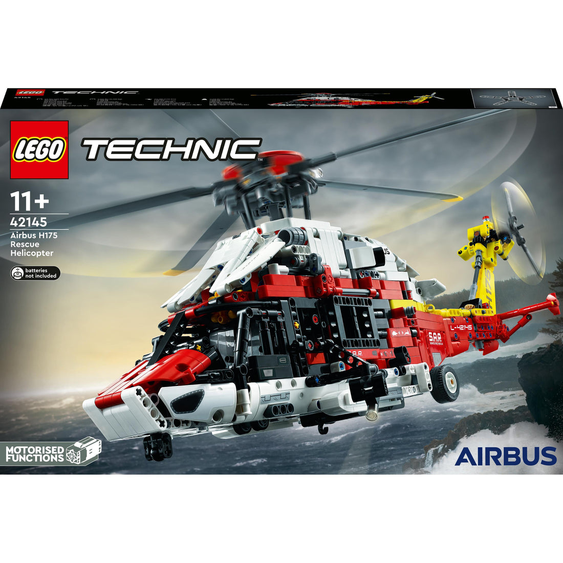 LEGO® Technic Airbus H175 Rescue Helicopter 42145 Model Building Kit (2,001 Pieces)