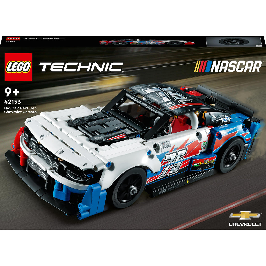 LEGO® Technic NASCAR® Next Gen Chevrolet Camaro ZL1 42153 Building Toy Set (672 Pieces)