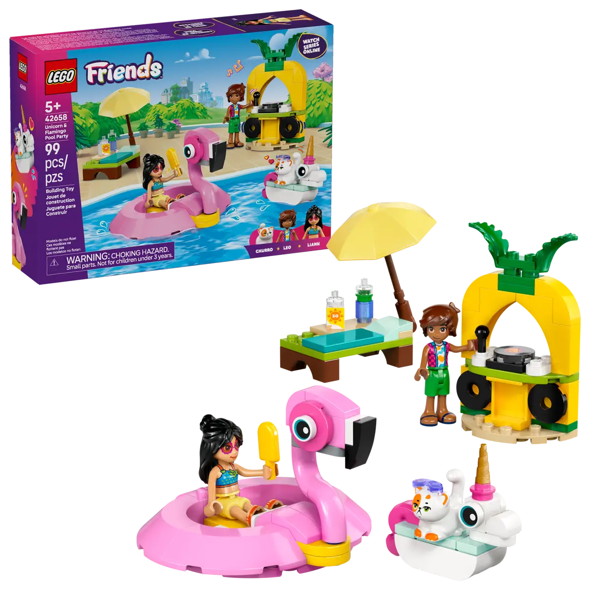 LEGO 42658 Unicorn & Flamingo Pool Party