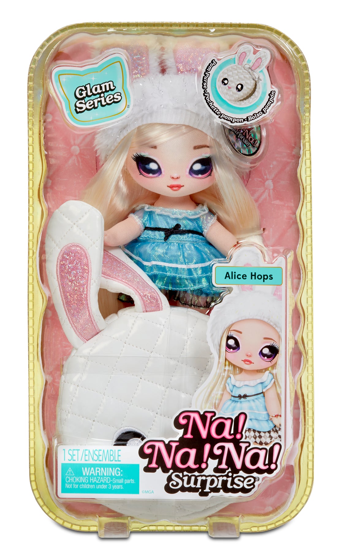 Na! Na! Na! Surprise 2-in-1 Pom Doll Glam Series 1 (Metallic) Assorted