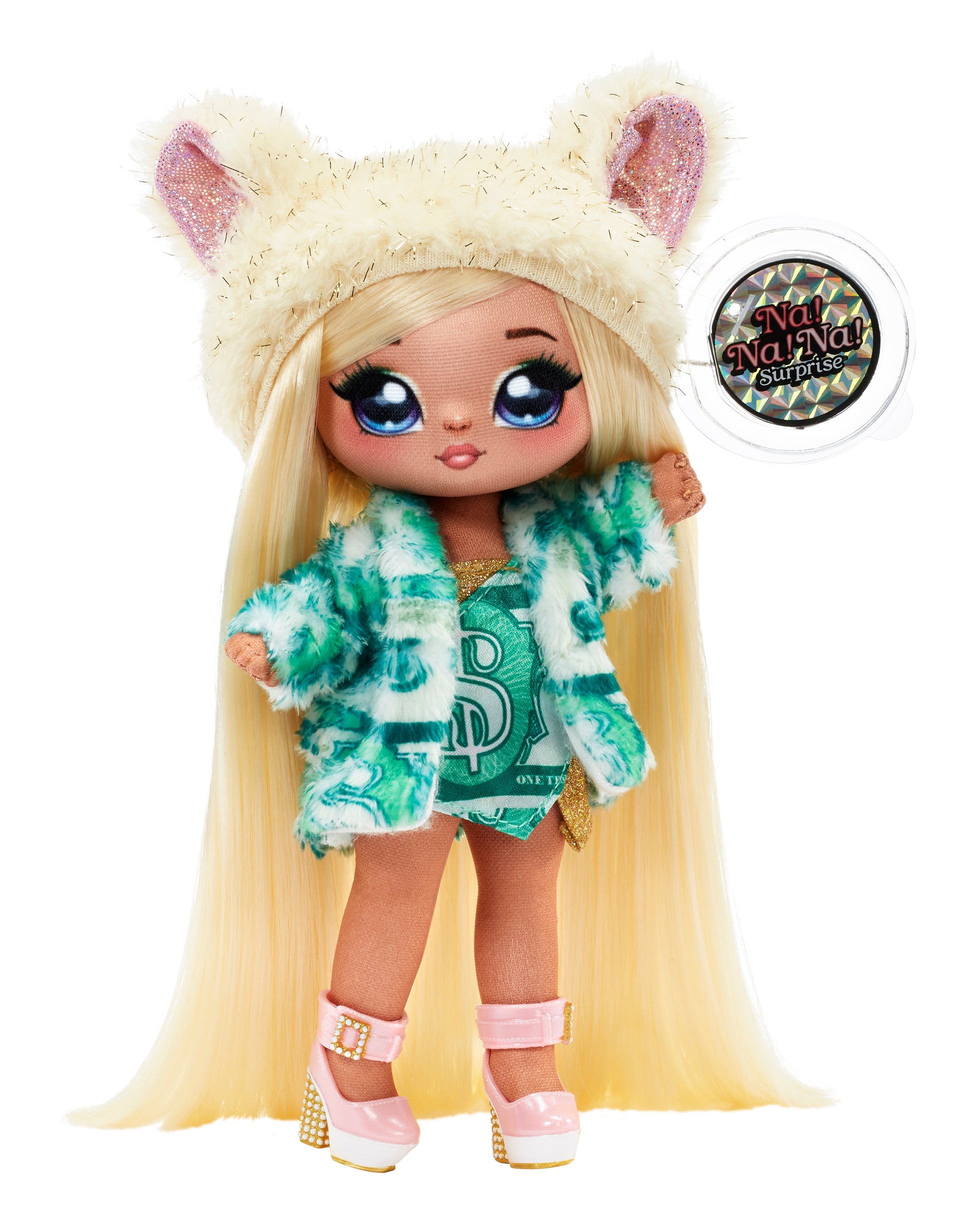 Na! Na! Na! Surprise 2-in-1 Pom Doll Glam Series 1 (Metallic) Assorted