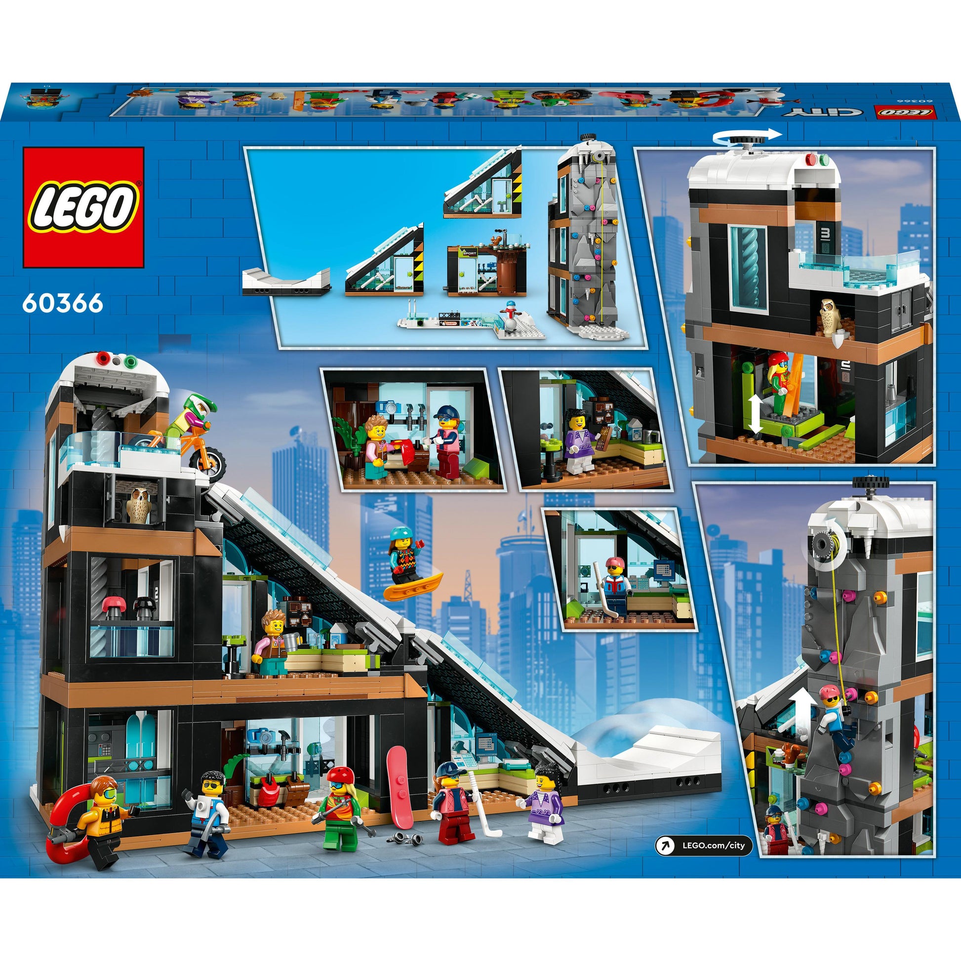 LEGO® City Ski and Climbing Centre 60366 Building Toy Set (1,054 Pieces)