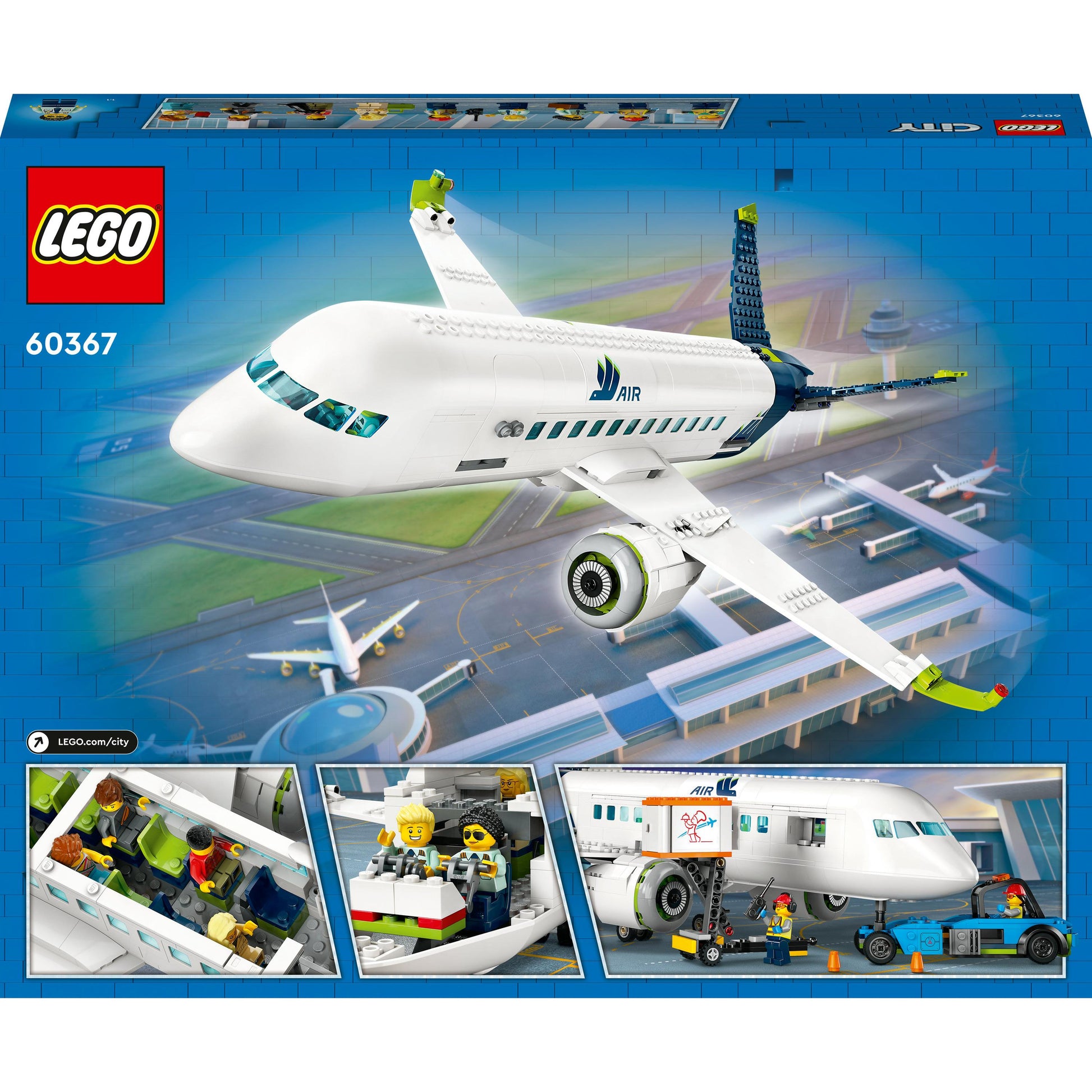 LEGO® City Passenger Aeroplane 60367 Building Toy Set (930 Pieces)