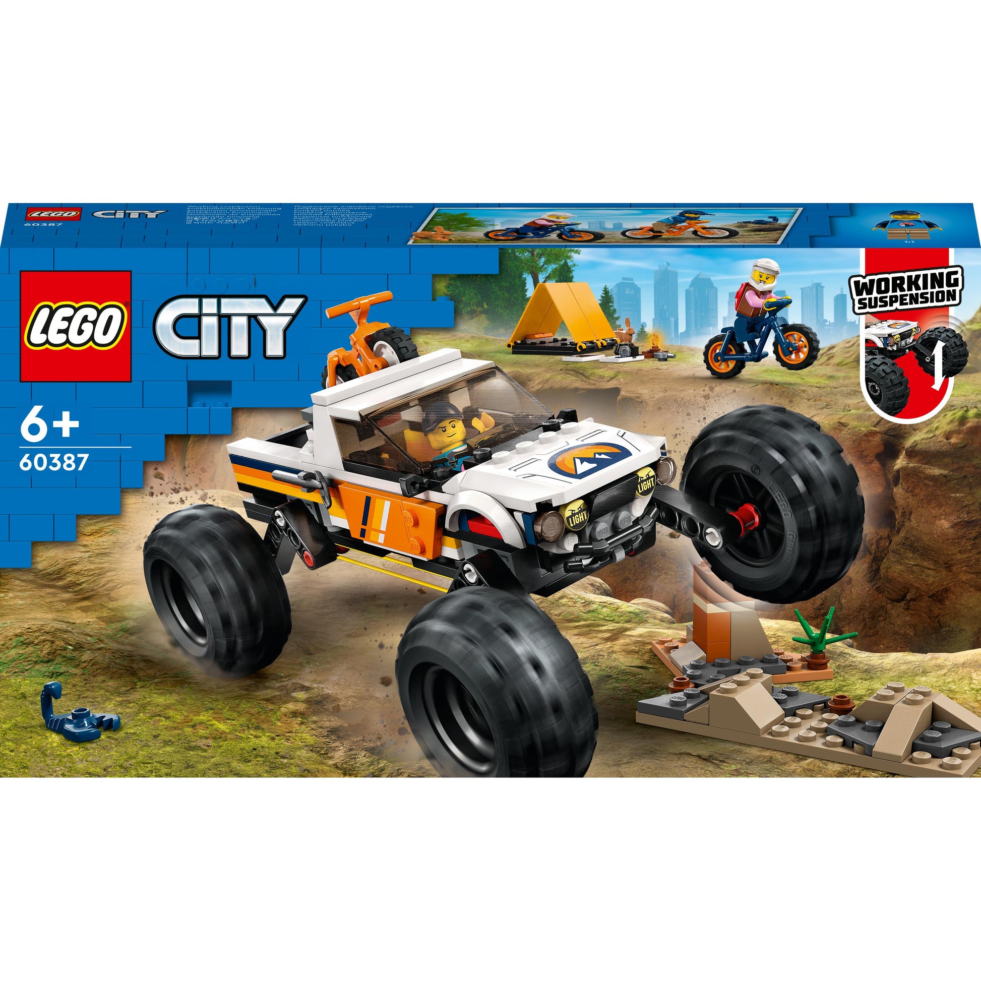 LEGO® City 4x4 Off-Roader Adventures 60387 Building Toy Set (252 Pieces)