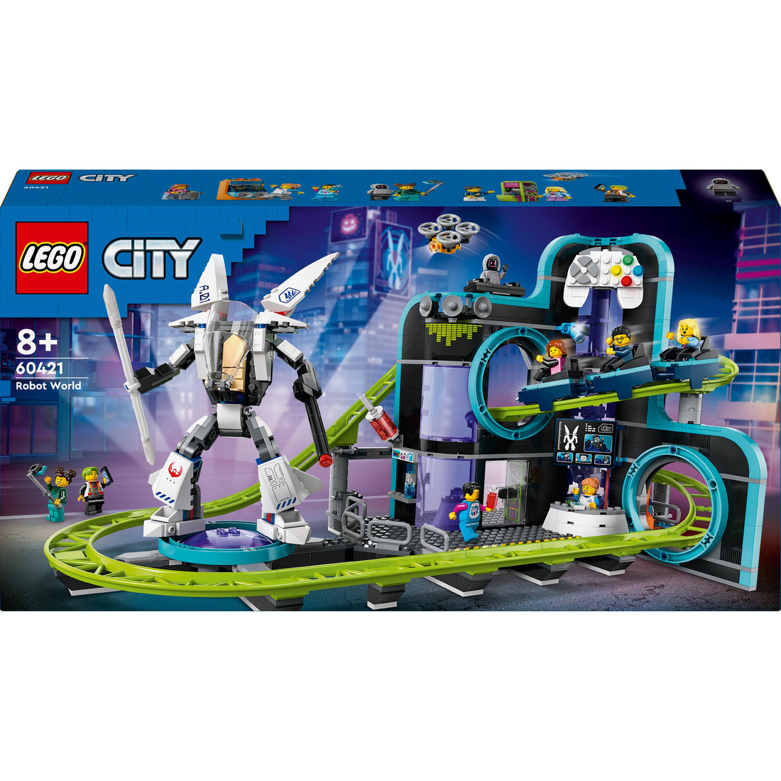 LEGO® City Robot World Roller-Coaster Park Toy 60421