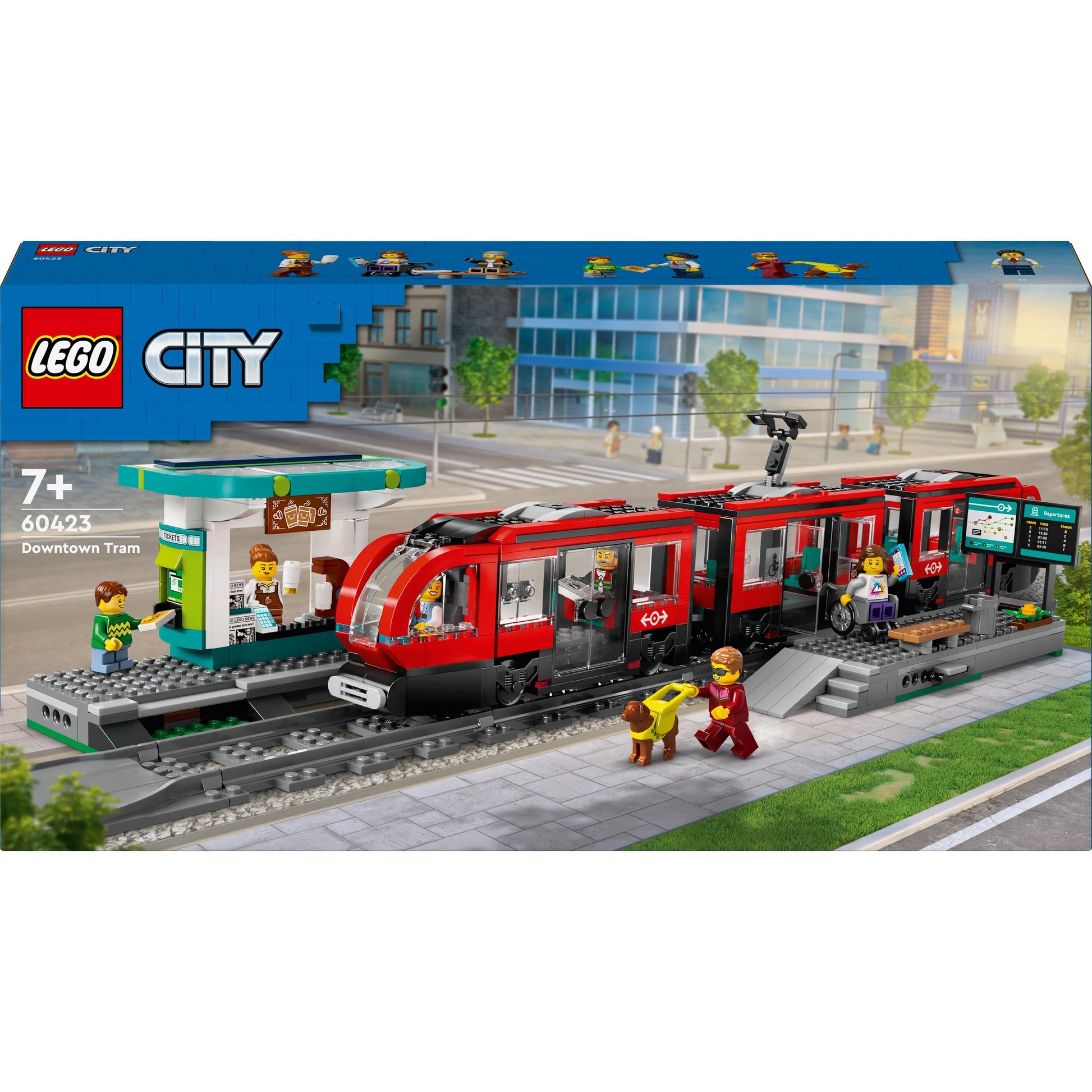 LEGO® City Downtown Tram and Station Toy Set 60423