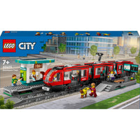 LEGO® City Downtown Tram and Station Toy Set 60423