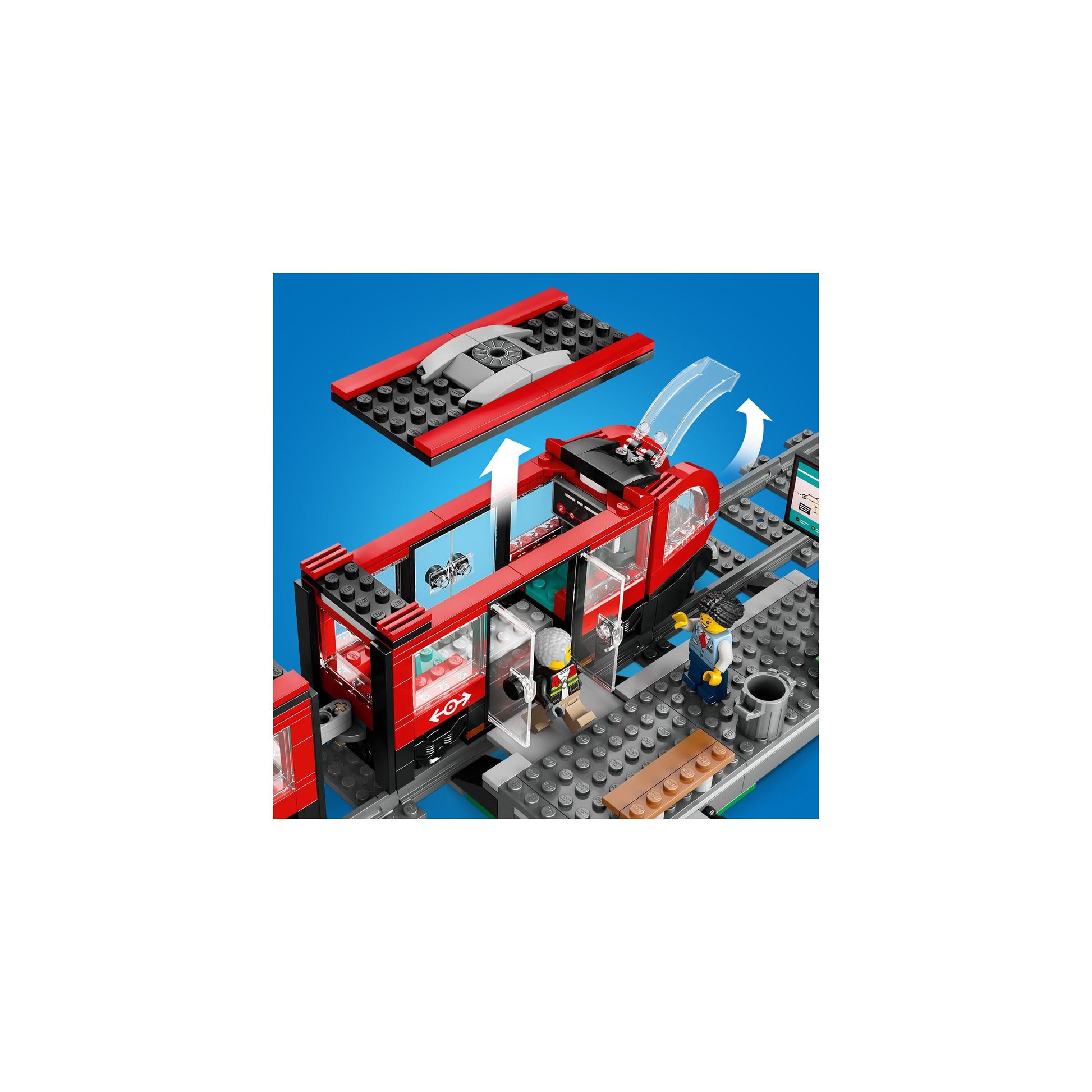 LEGO® City Downtown Tram and Station Toy Set 60423