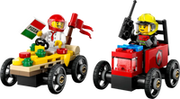 LEGO 60458 Pizza vs. Fire Truck Race Car Pack