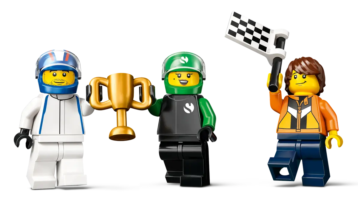 LEGO 60474 F1 Grid with VCARB & Sauber Race Cars