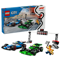 LEGO 60474 F1 Grid with VCARB & Sauber Race Cars