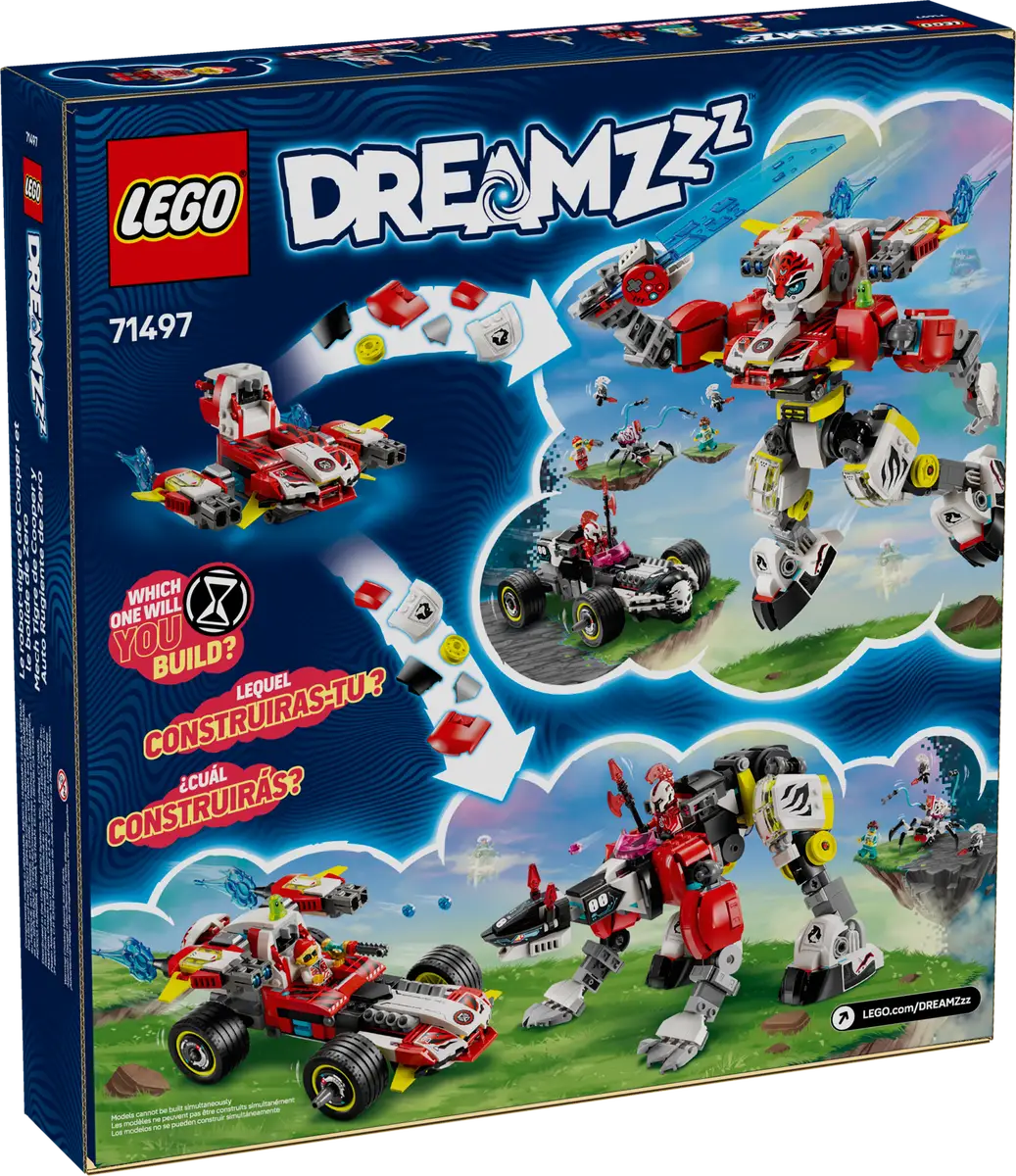 LEGO 71497 Cooper's Tiger Mech & Zero's Hot Rod Car