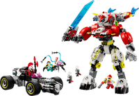 LEGO 71497 Cooper's Tiger Mech & Zero's Hot Rod Car