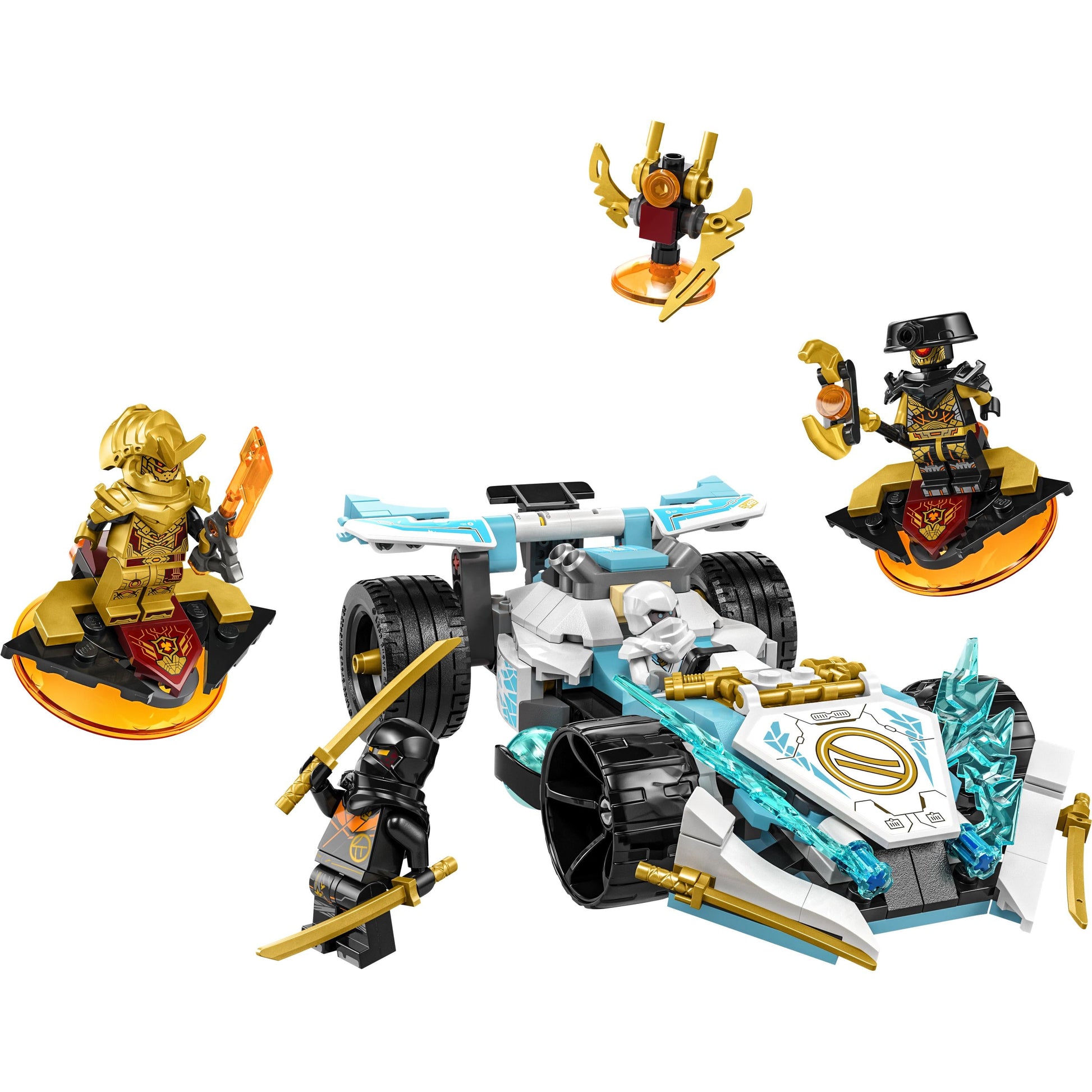 LEGO® NINJAGO® Zane’s Dragon Power Spinjitzu Racing Car 71791 Building Toy Set (307 Pieces)