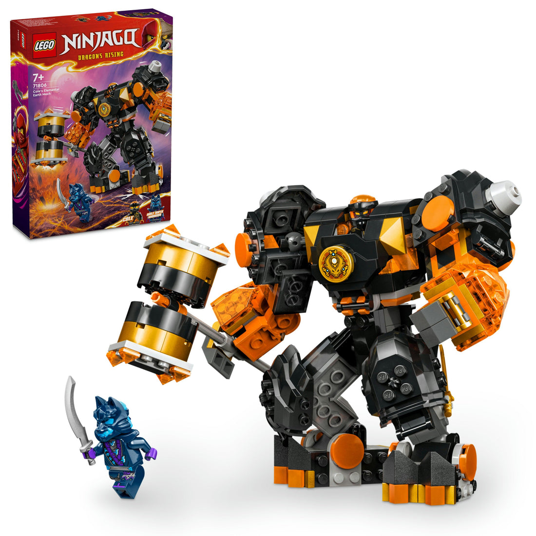 LEGO® NINJAGO® Cole’s Elemental Earth Mech Toy 71806