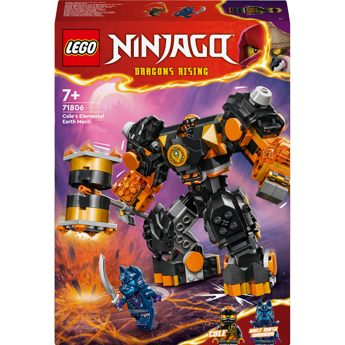 LEGO® NINJAGO® Cole’s Elemental Earth Mech Toy 71806