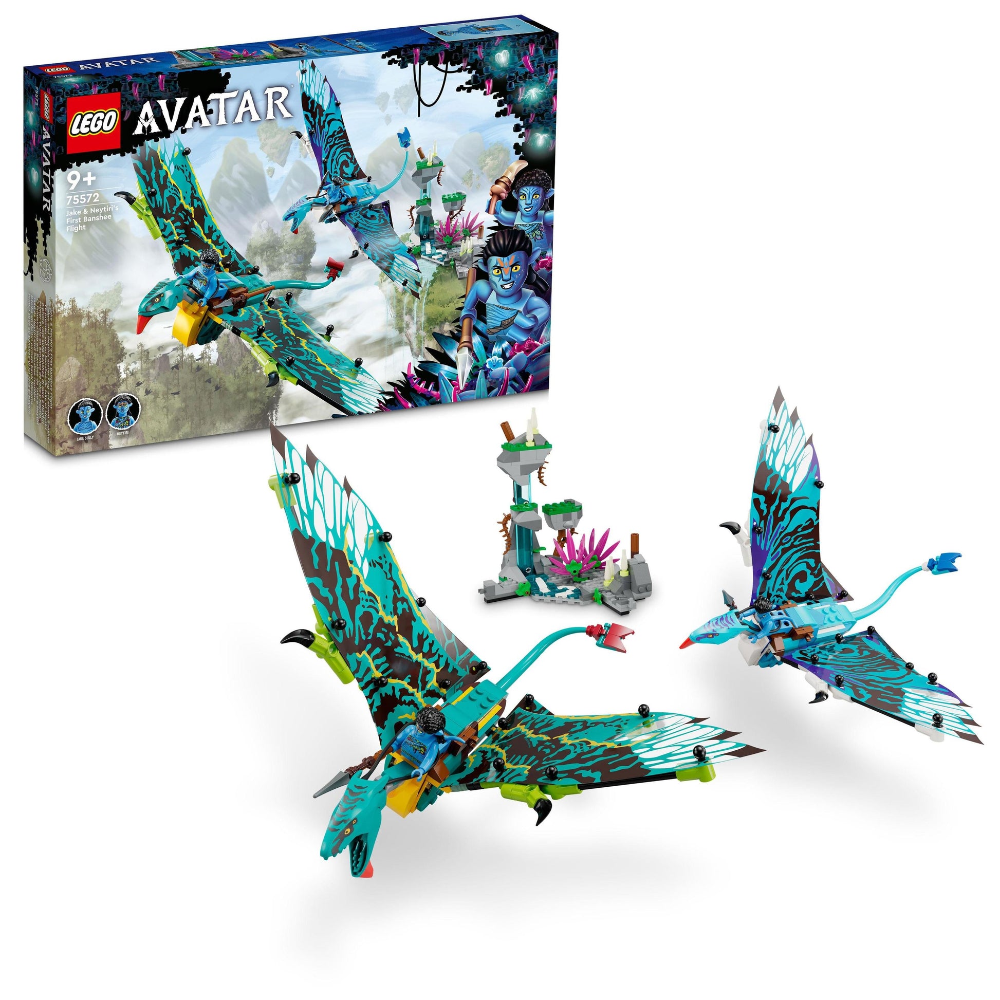 LEGO® Avatar Jake & Neytiri’s First Banshee Flight 75572 Building Toy Set (572 Pcs)