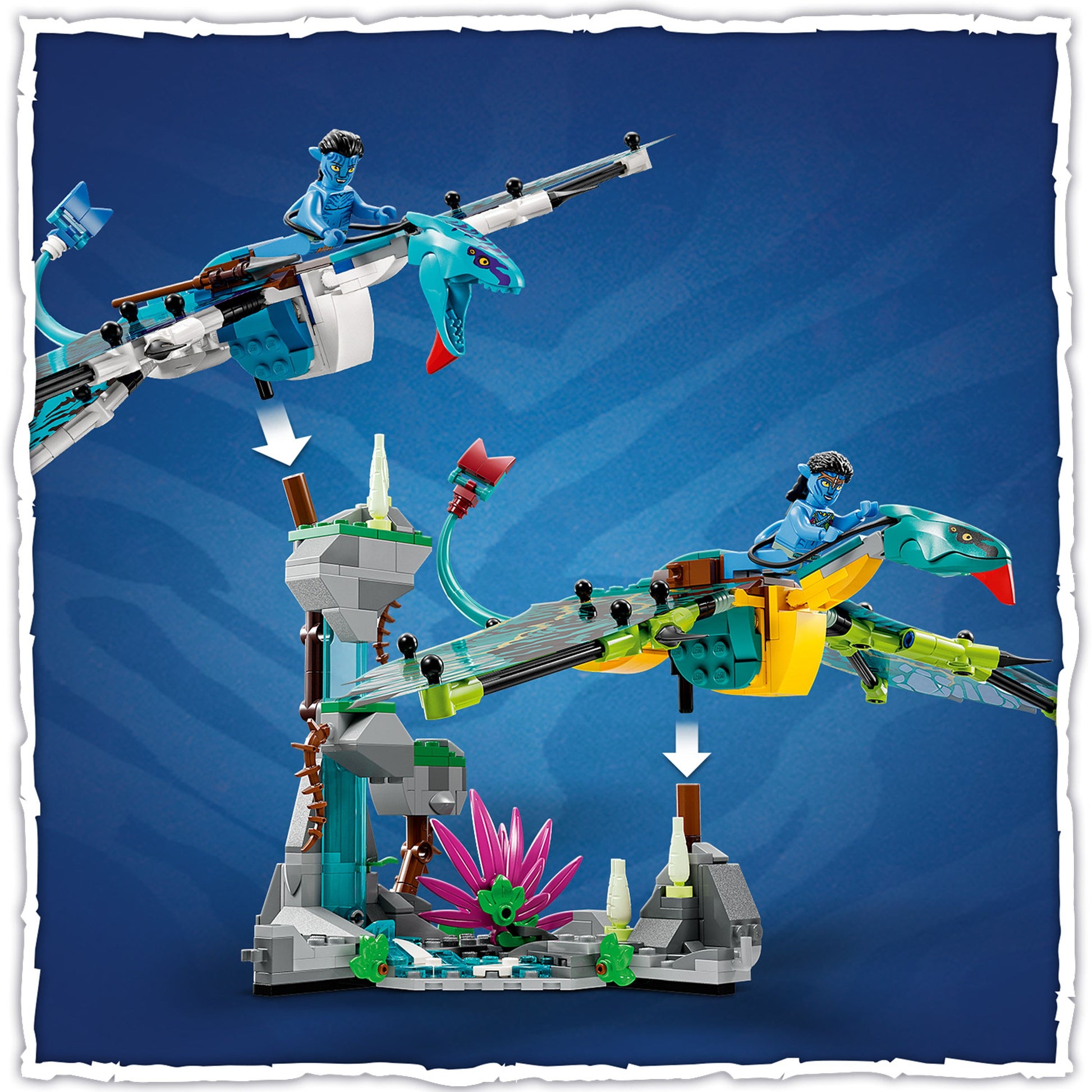 LEGO® Avatar Jake & Neytiri’s First Banshee Flight 75572 Building Toy Set (572 Pcs)