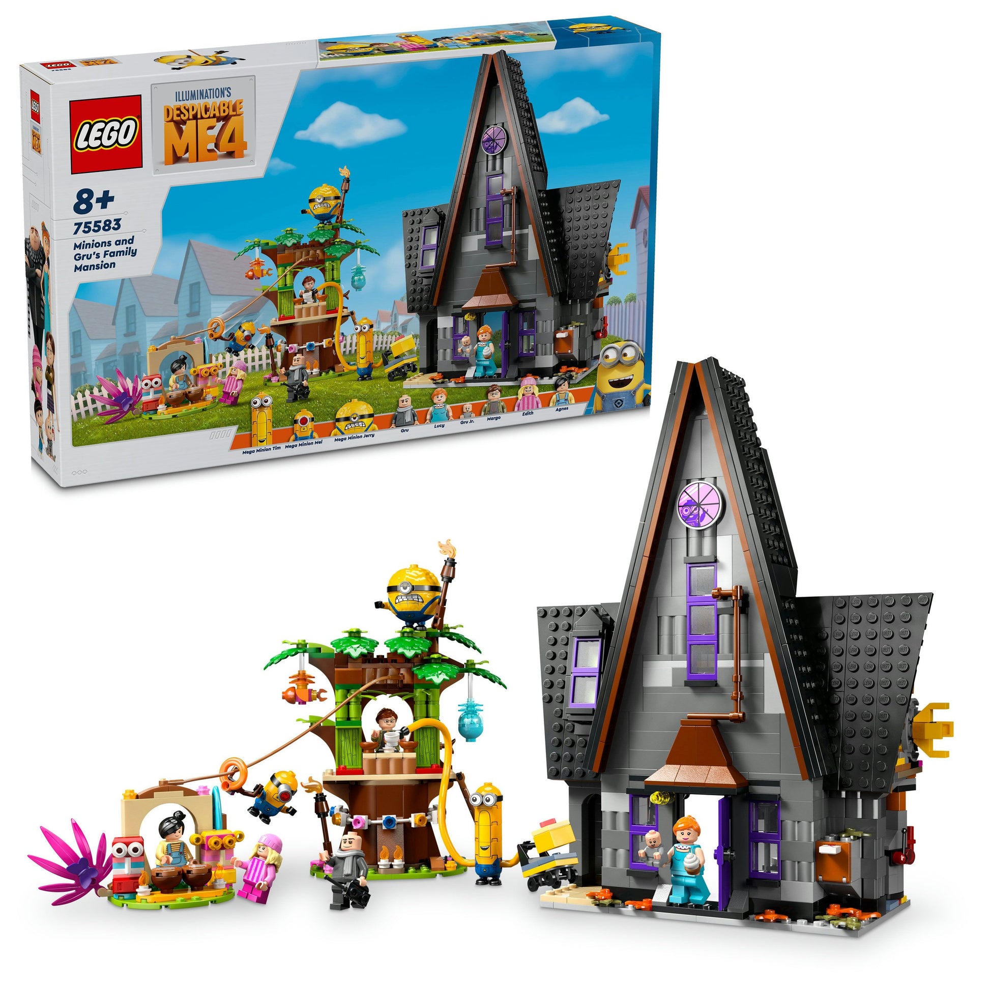 LEGO® Despicable Me 4 Minions and Gru's Family Mansion 75583