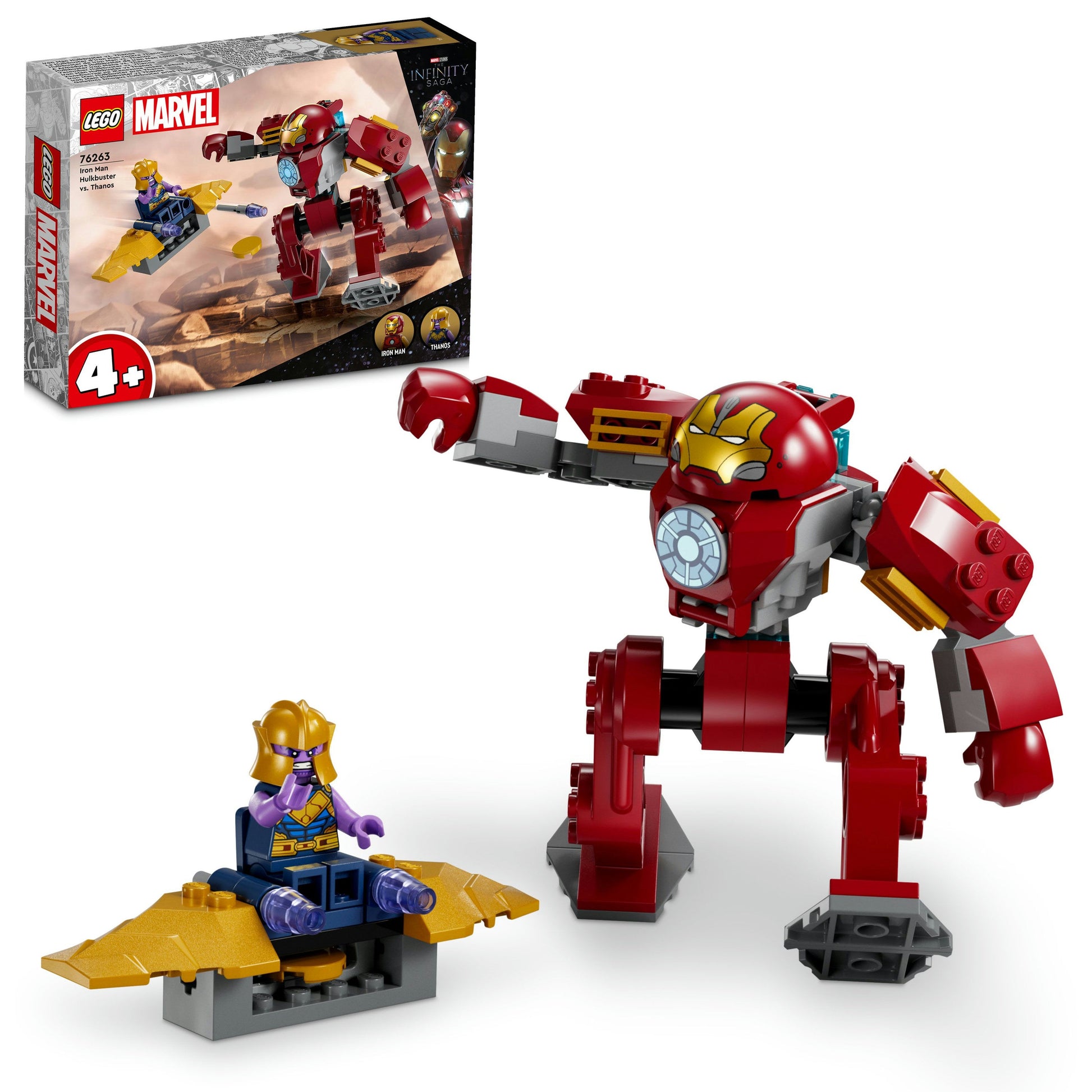 LEGO® Marvel Iron Man Hulkbuster vs. Thanos 76263 Building Toy Set (66 Pieces)