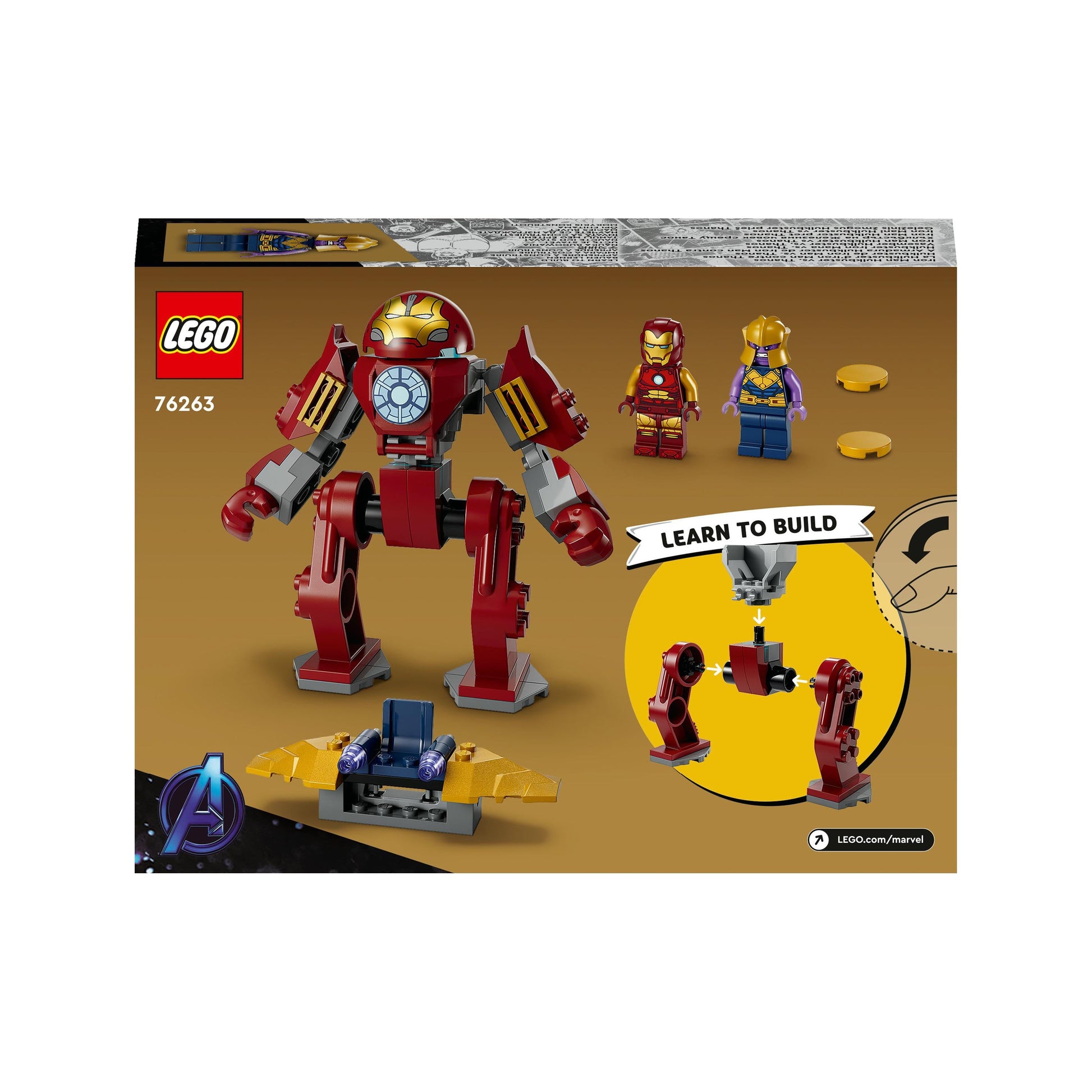 LEGO® Marvel Iron Man Hulkbuster vs. Thanos 76263 Building Toy Set (66 Pieces)