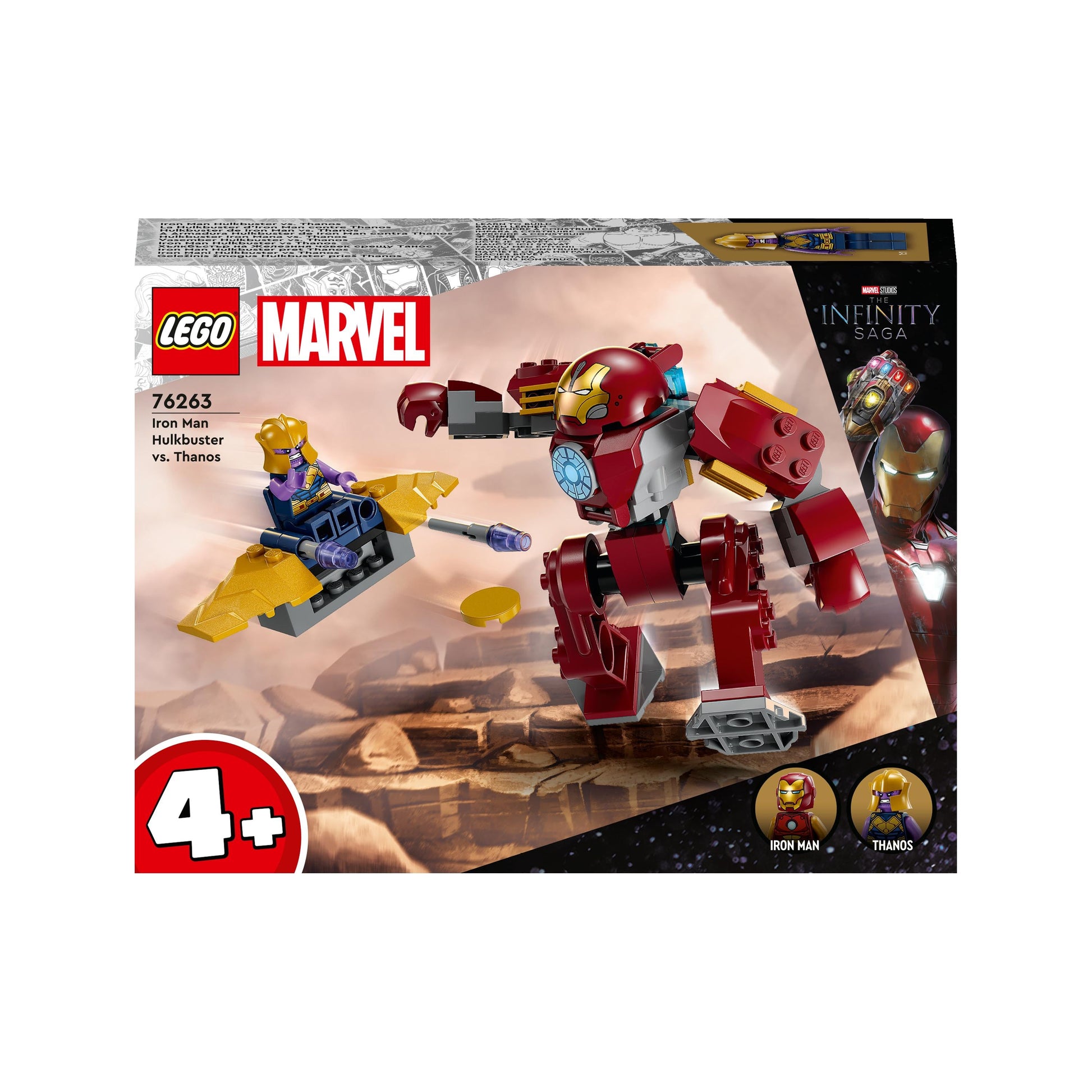 LEGO® Marvel Iron Man Hulkbuster vs. Thanos 76263 Building Toy Set (66 Pieces)