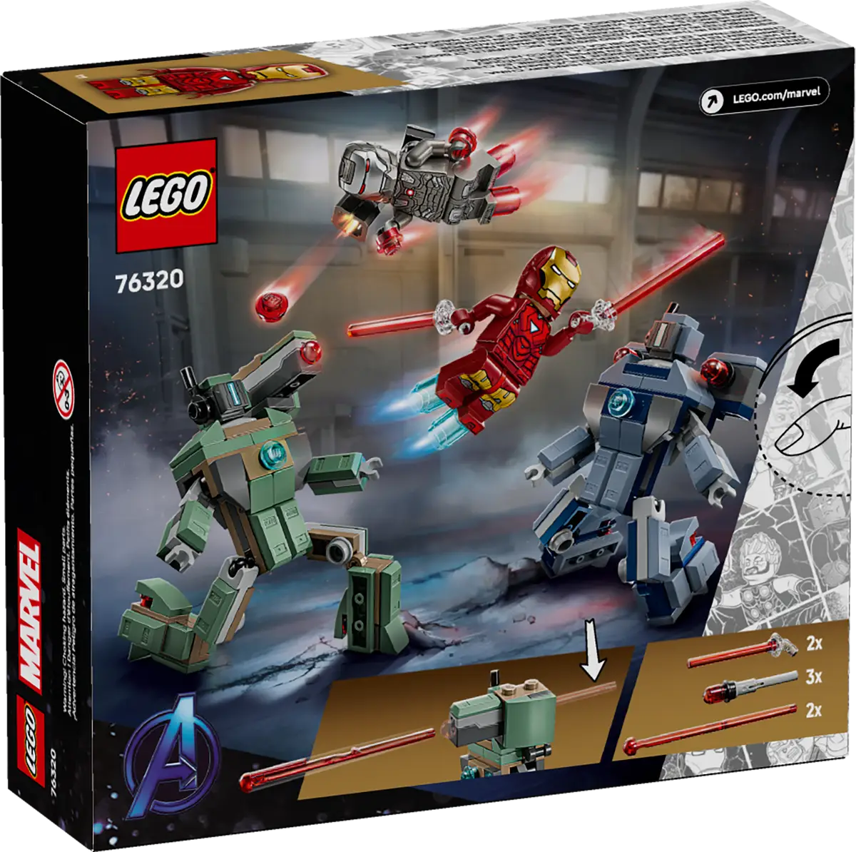 LEGO 76320 Iron Man & War Machine vs. Hammer Drones