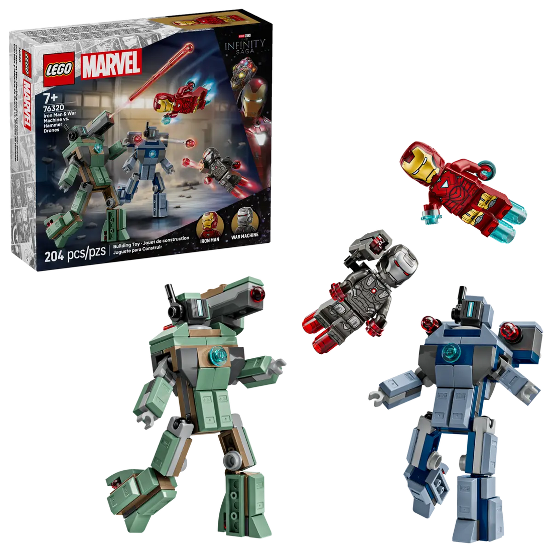 LEGO 76320 Iron Man & War Machine vs. Hammer Drones