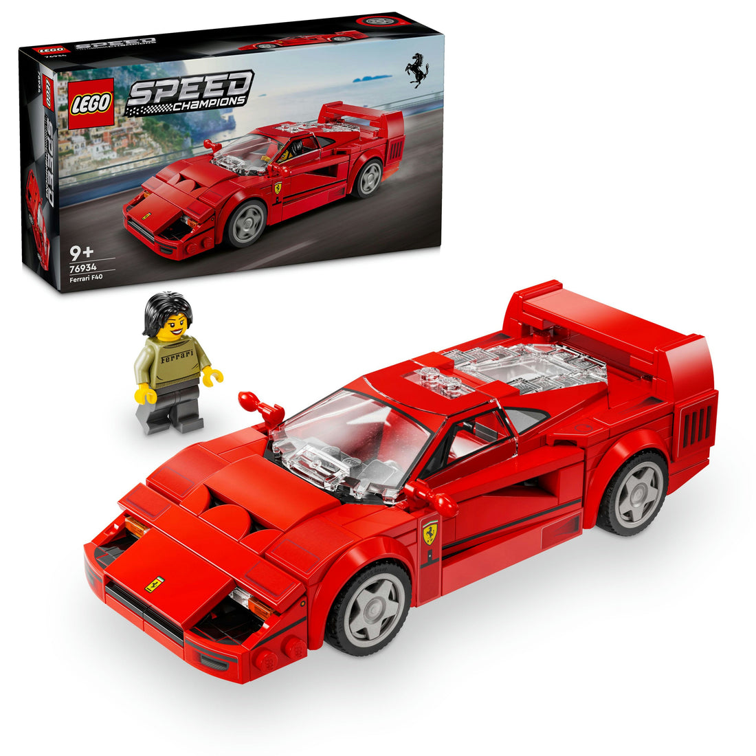 LEGO® Speed Champions Ferrari F40 Supercar Vehicle Toy 76934