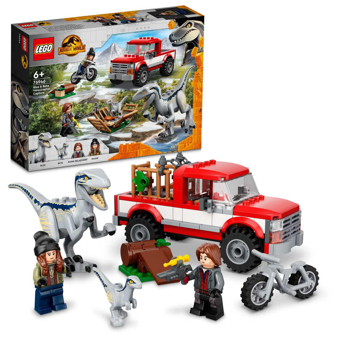 LEGO® Jurassic World Blue & Beta Velociraptor Capture 76946 Building Kit (181 Pieces)