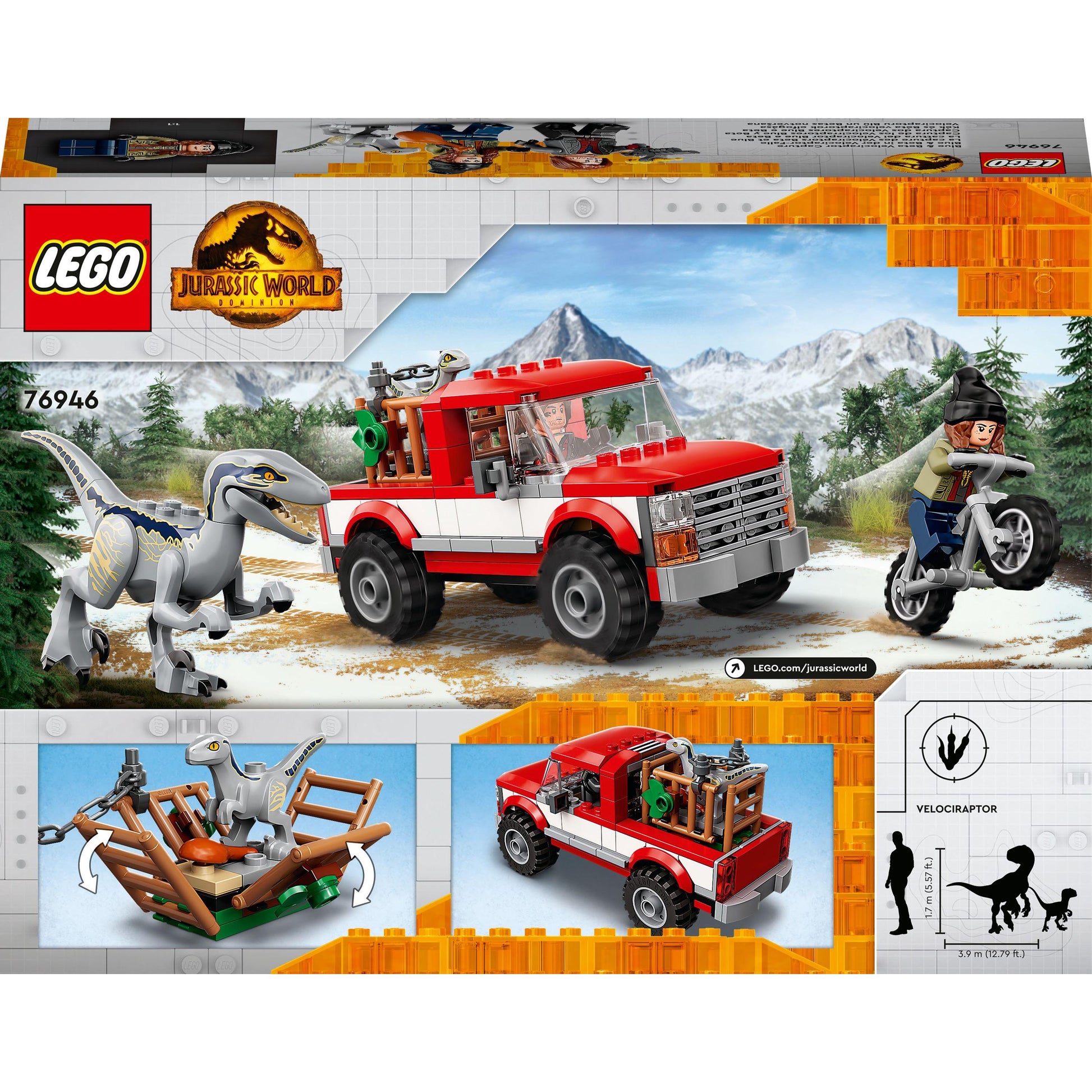 LEGO® Jurassic World Blue & Beta Velociraptor Capture 76946 Building Kit (181 Pieces)