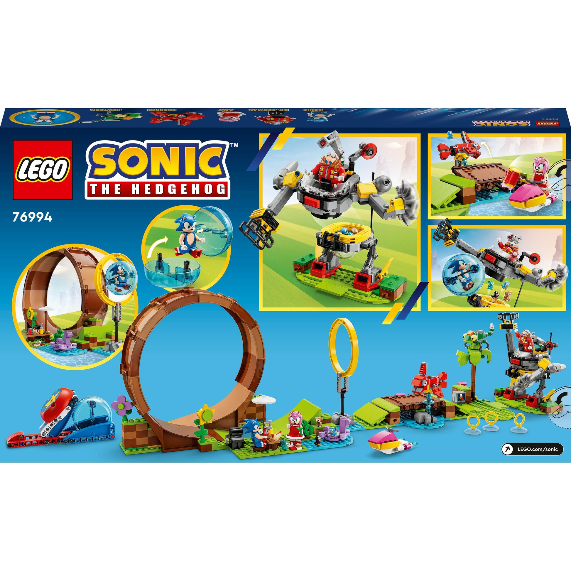 LEGO® Sonic the Hedgehog™ Sonic’s Green Hill Zone Loop Challenge 76994 (802 Pieces)