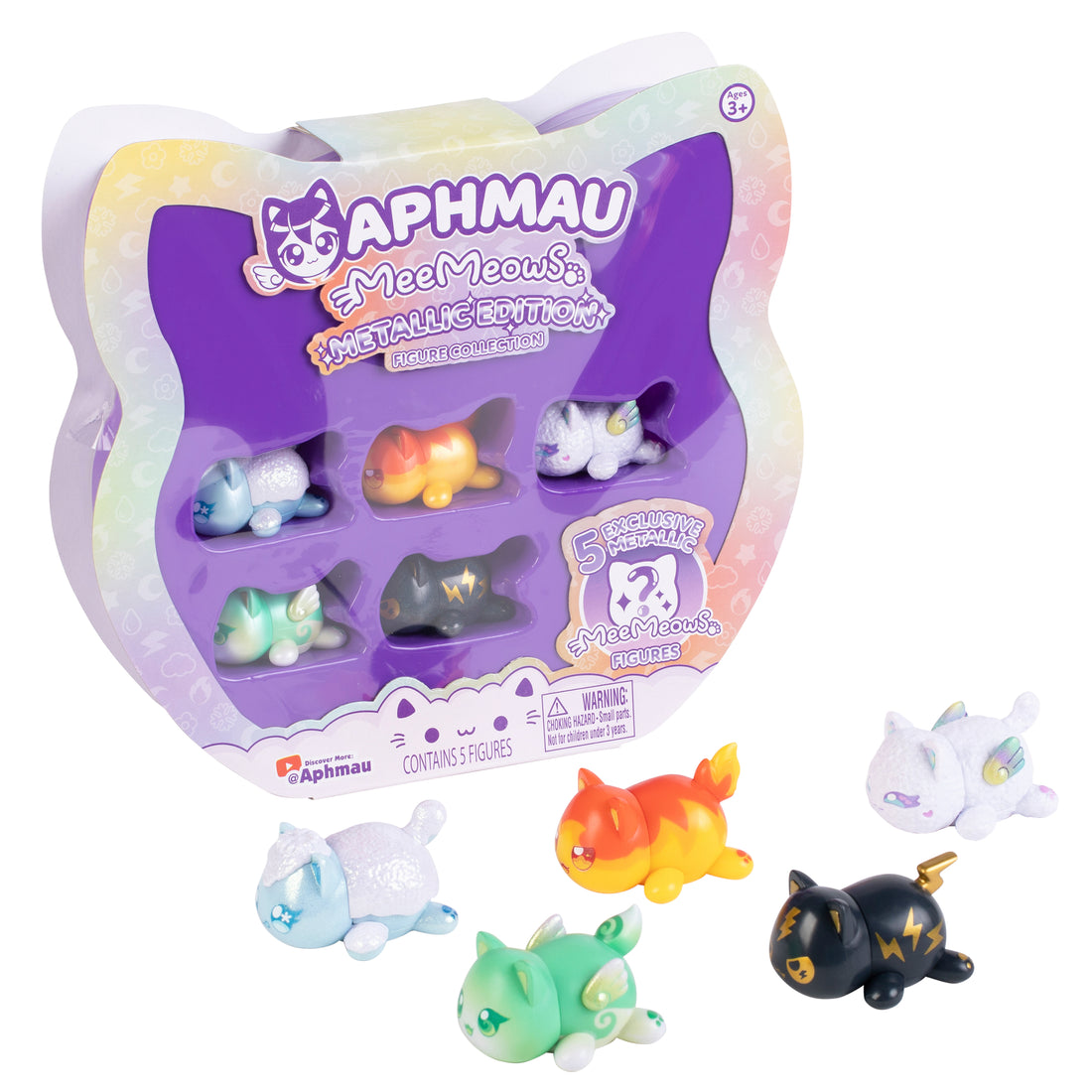 Aphmau Mystery MeeMeow Figures Multi-Pack Elemental Glow Party